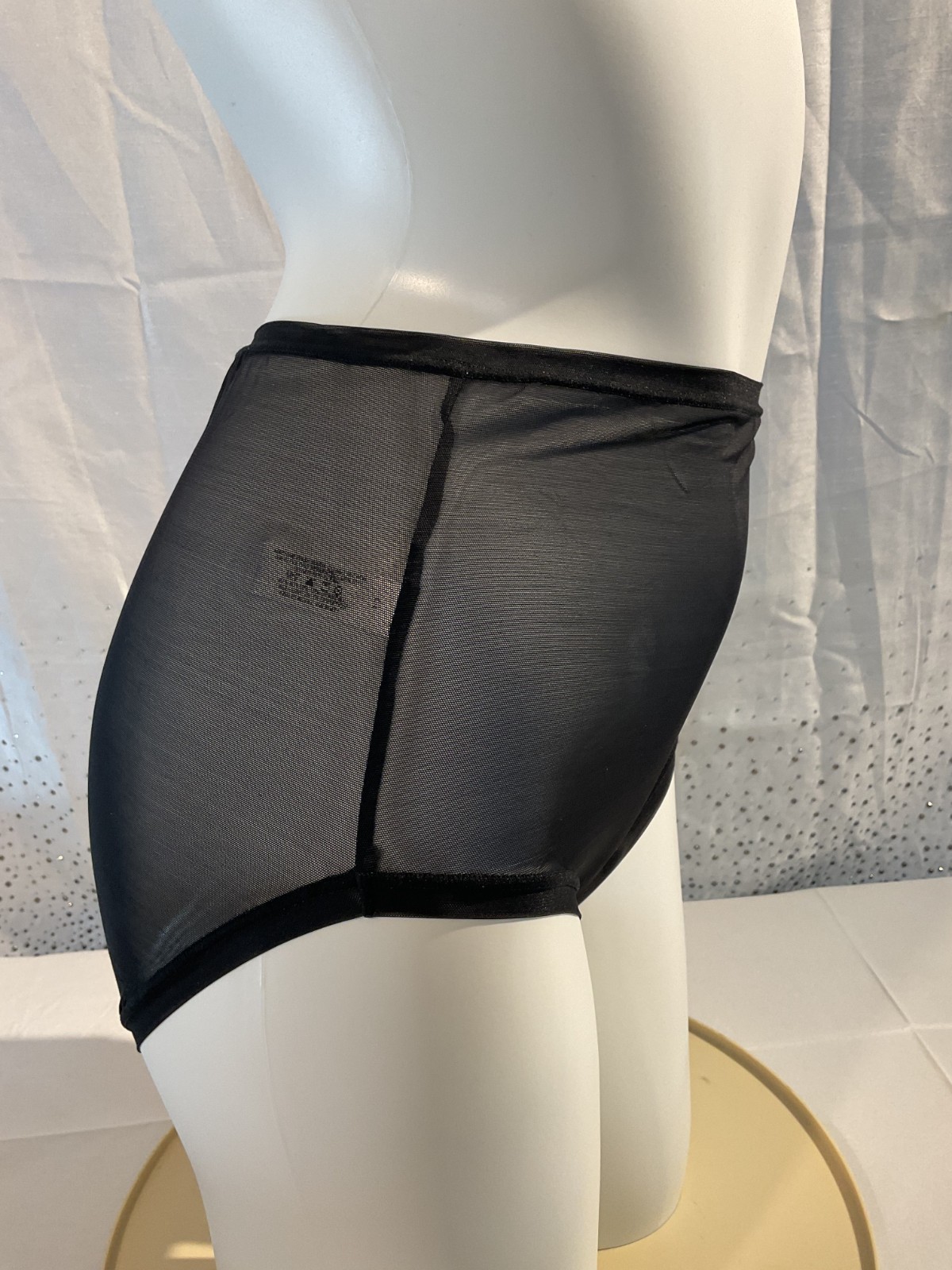 DONNA KARAN Intimates vintage NWT BLACK Sheer Brief Panties size L large