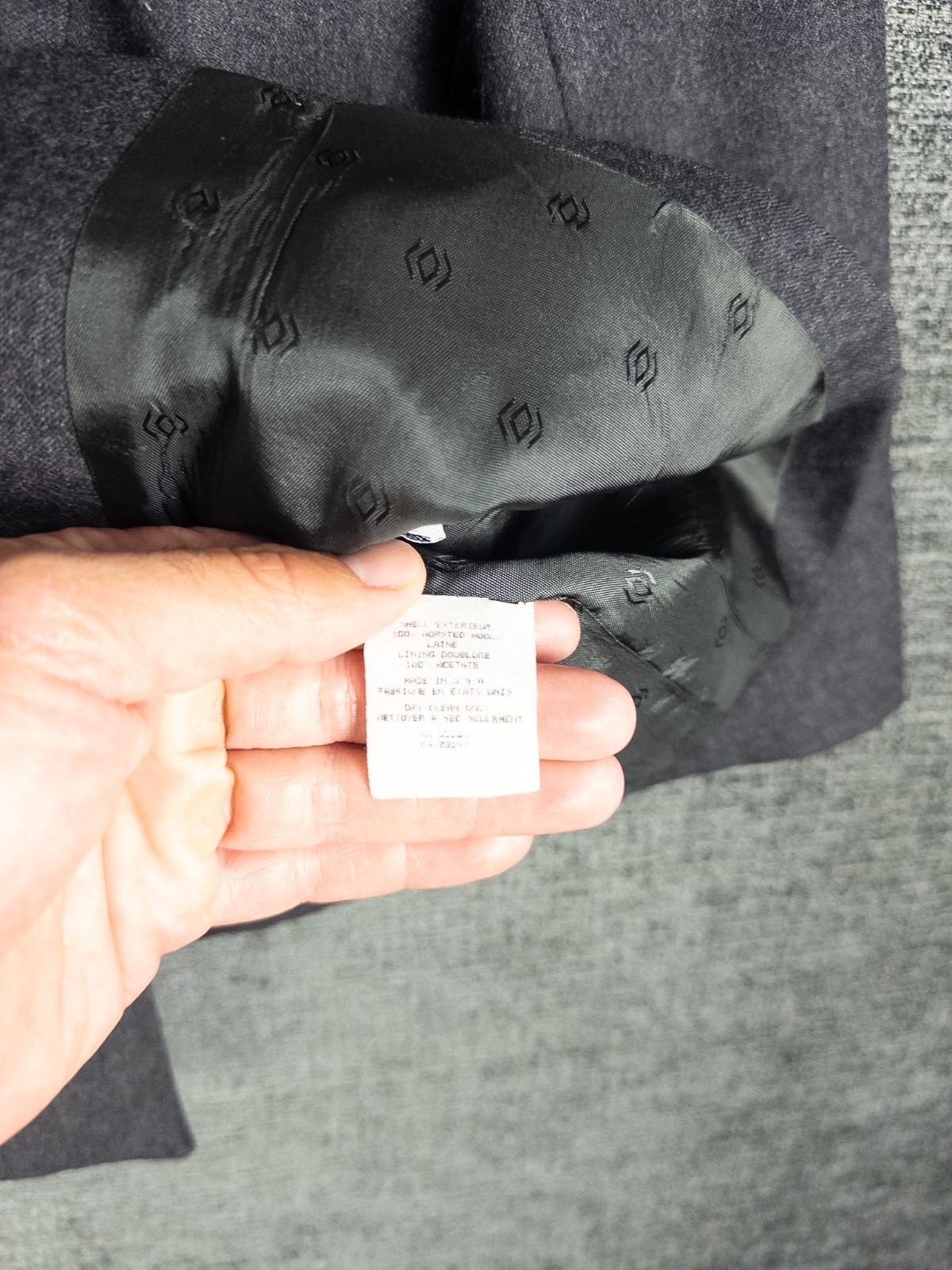 VTG Talbots Womens Blazer 6P Gray Double Breasted Academia Career Wool USA Made
