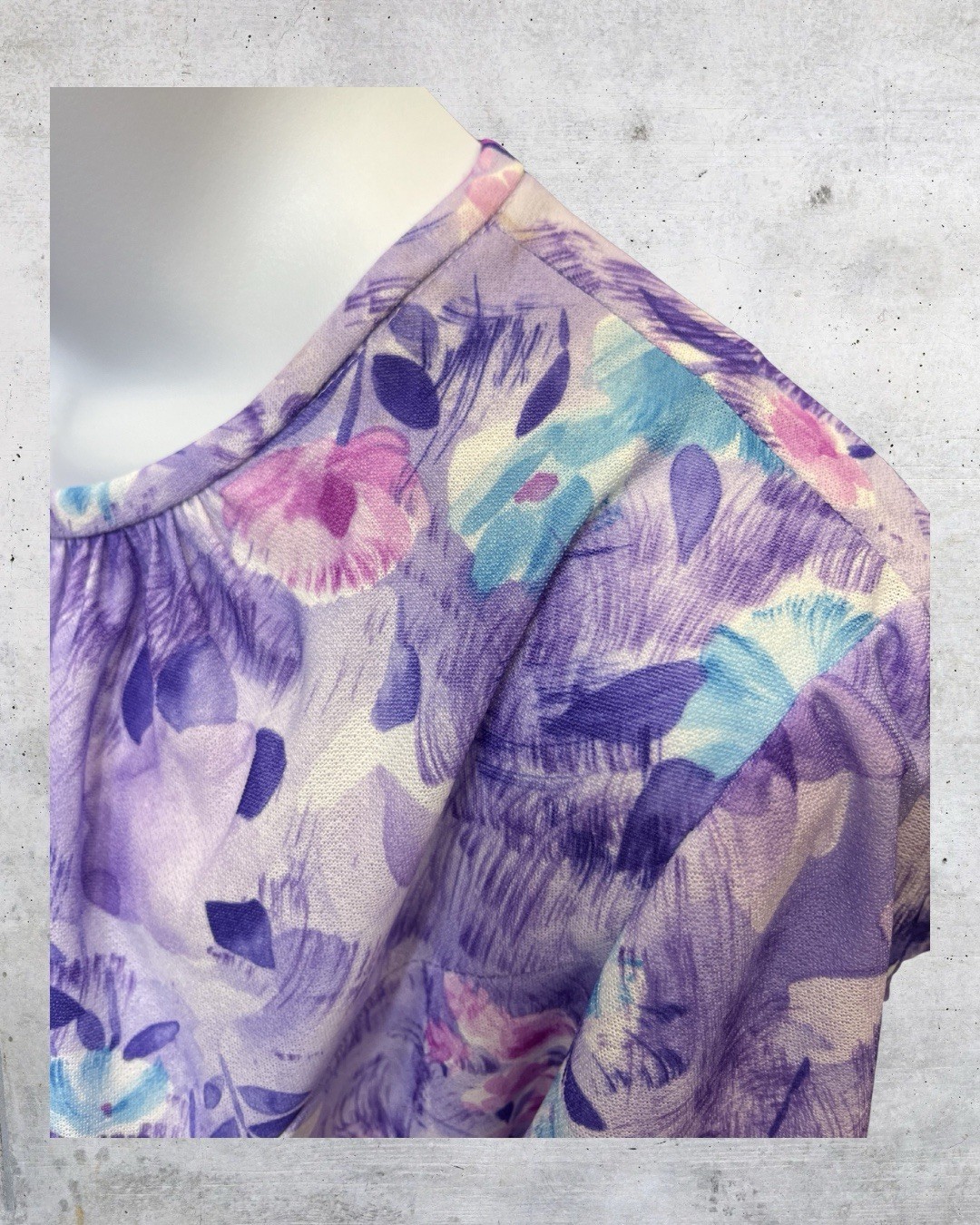 Vintage Tribute Dress Set Womens Large Lavender Floral 2 Piece Jacket Dress USA