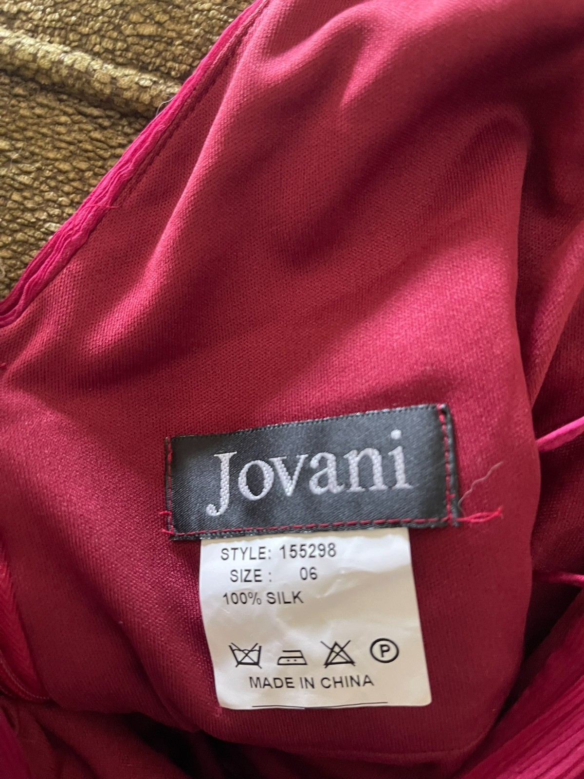 Vintage Jovani red sild dress