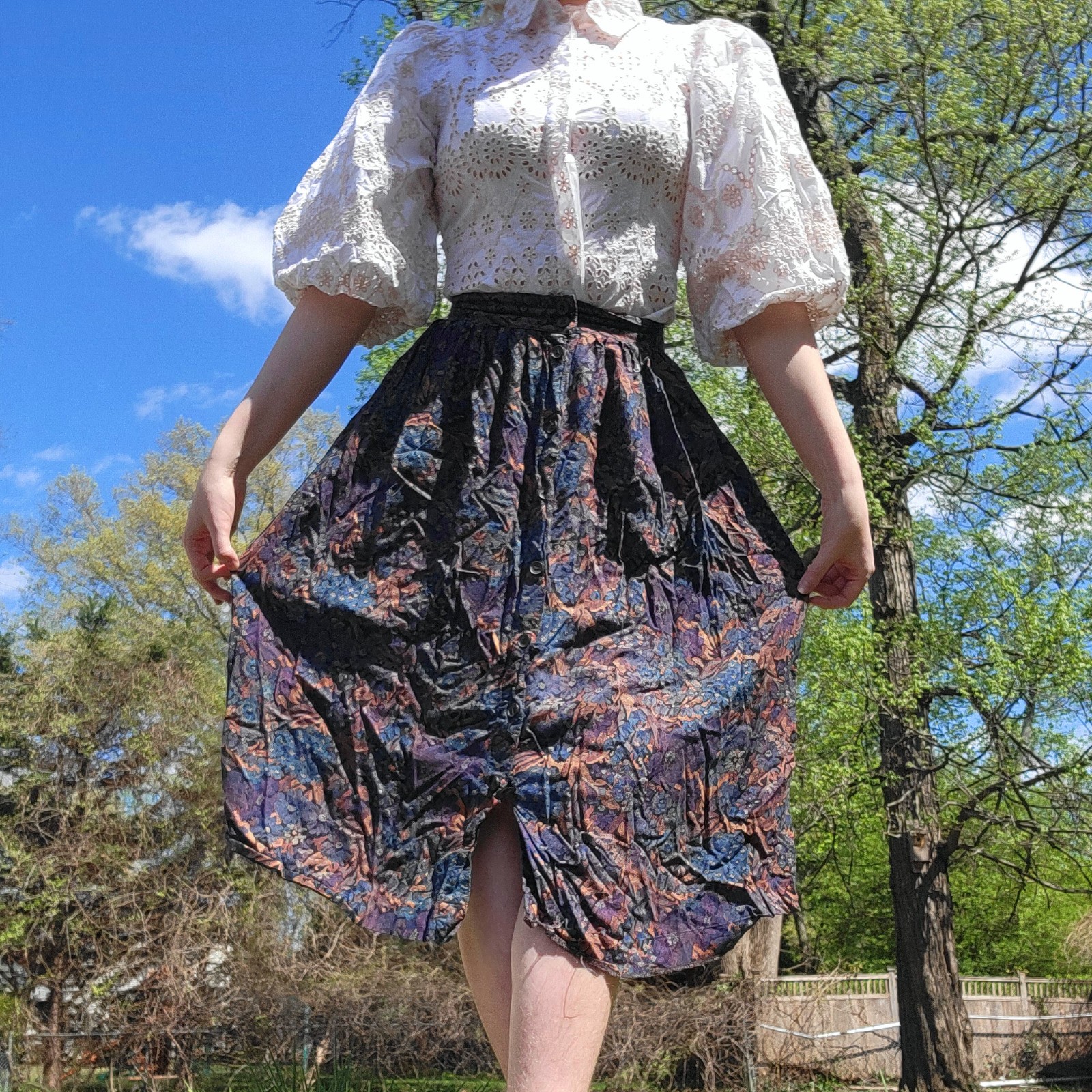 ⦃ Giorgio Sant&rsquo; Angelo vintage 70s midi skirt 🪻˚. ⦄