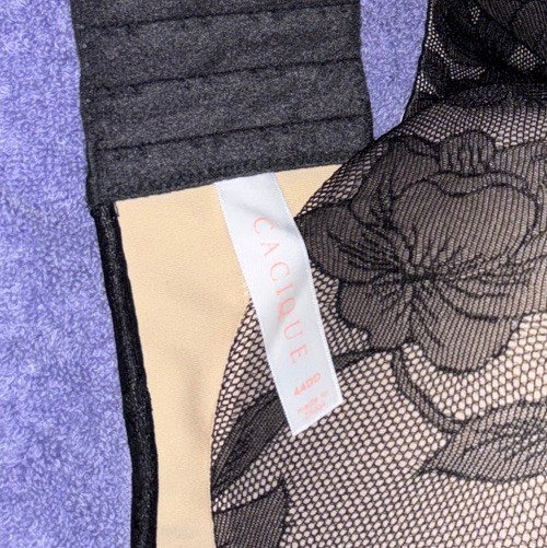 Cacique Modern Summer Lace Underwire Lined Balconette Bra Size 44DD