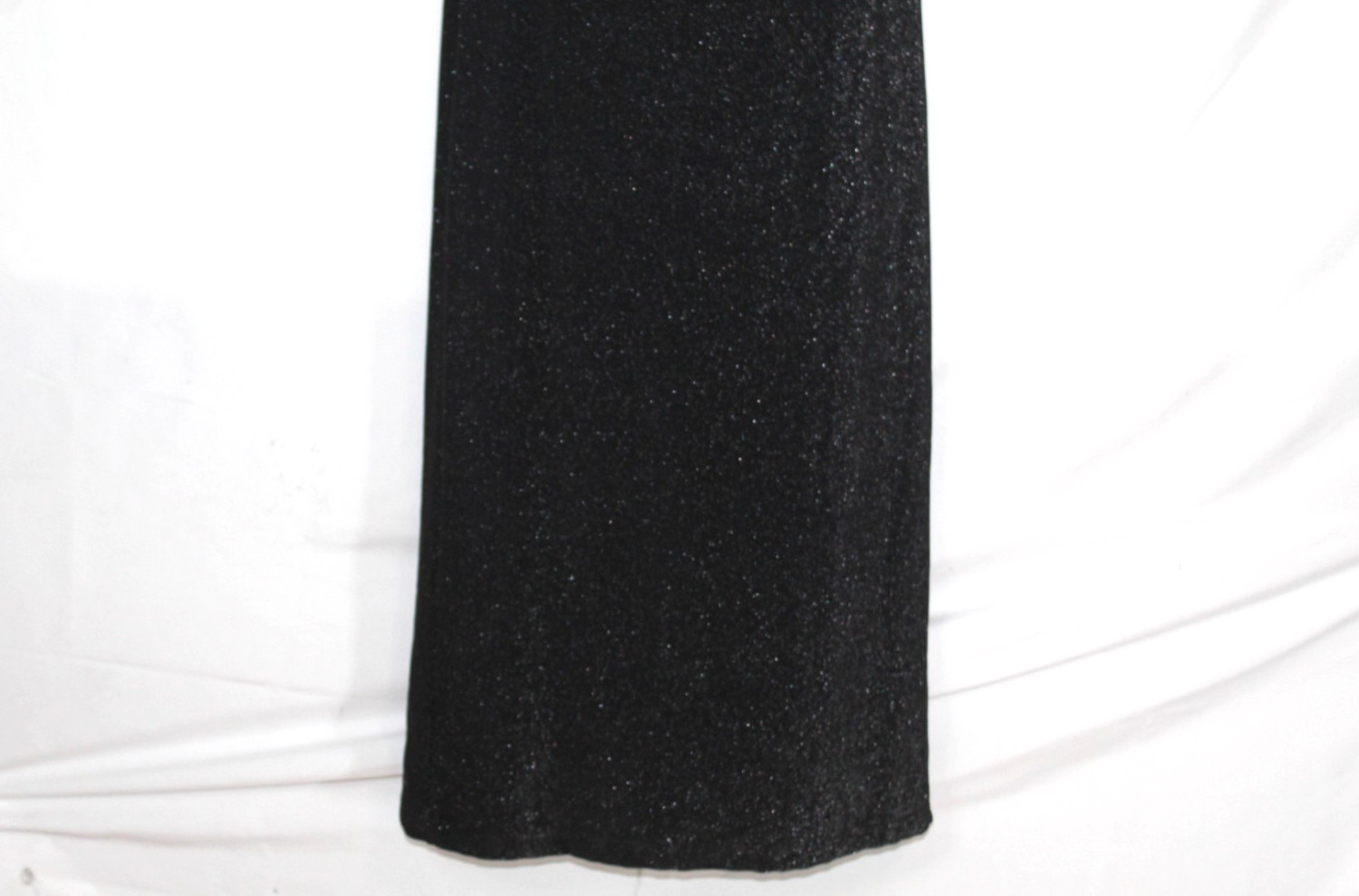 Vintage 90s column dress black metallic long lace up open back leg slit formal