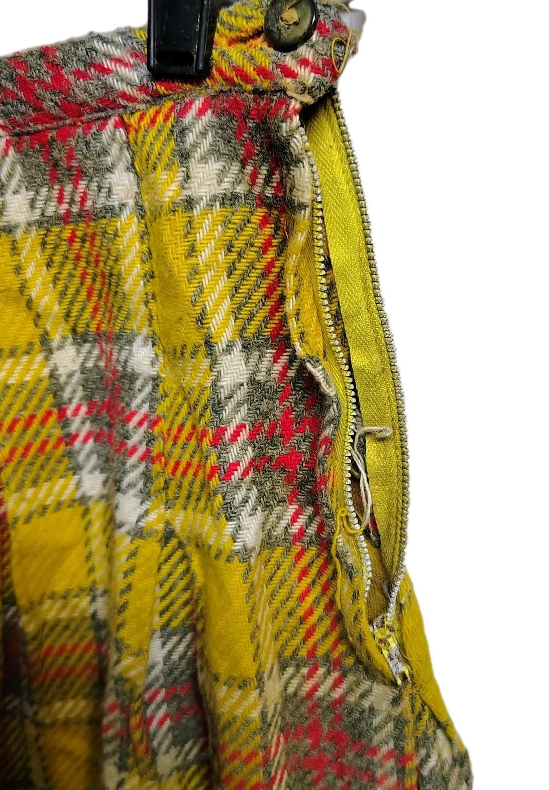Vtg LOT OF 6 1960s 70s Wool Plaid Mini Skirts Dress Handmade Preppy School Girl