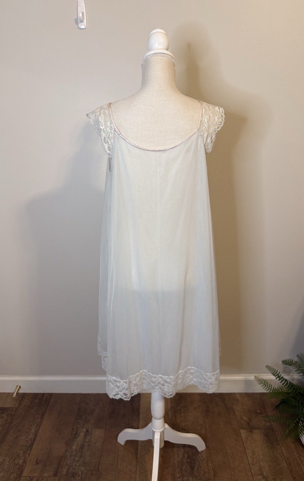 Vintage 60s Vanity Fair Chiffon Peignoir Set Powder Blue Sz S