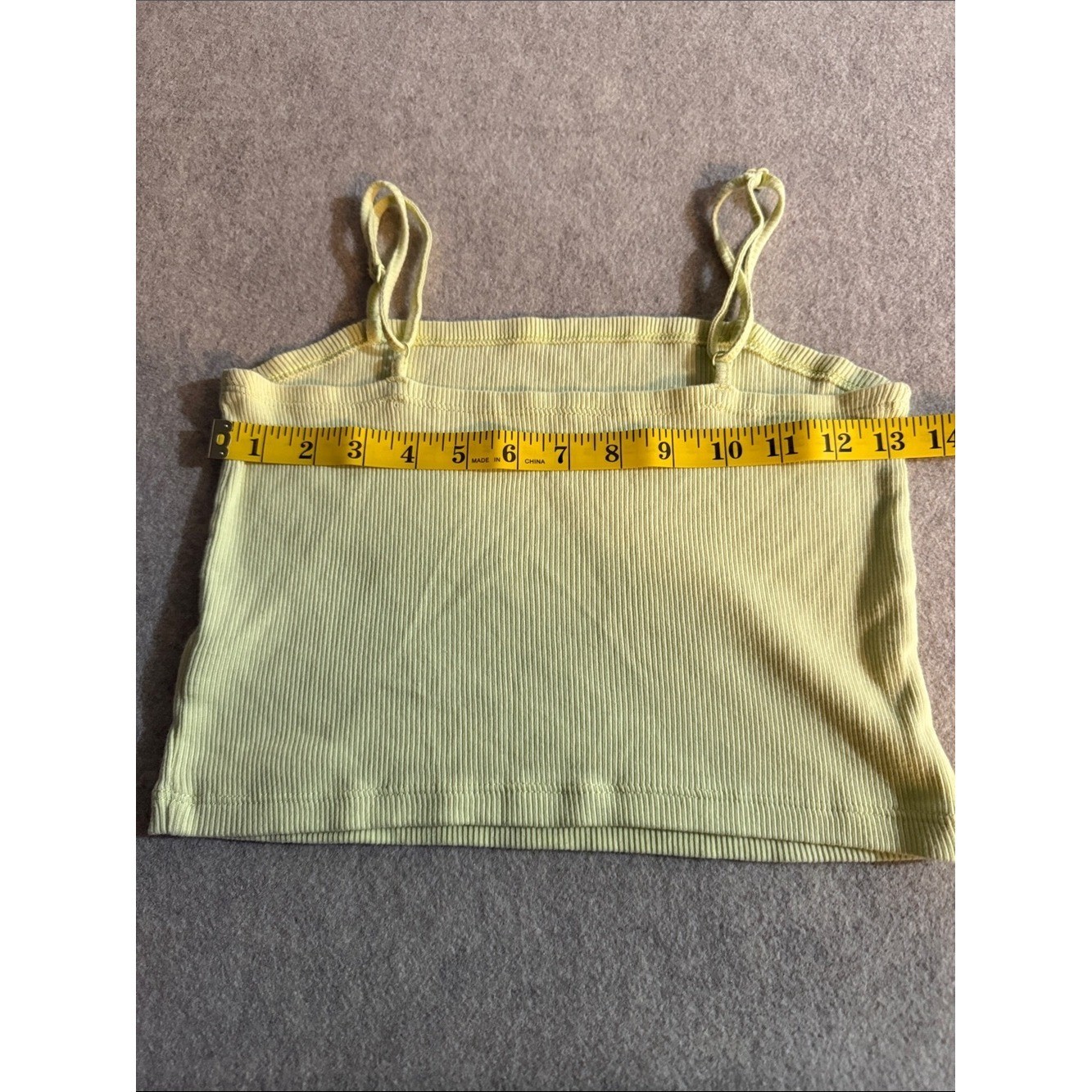 aerie Ribbed Spaghetti Strap Camisole – Pale Yellow