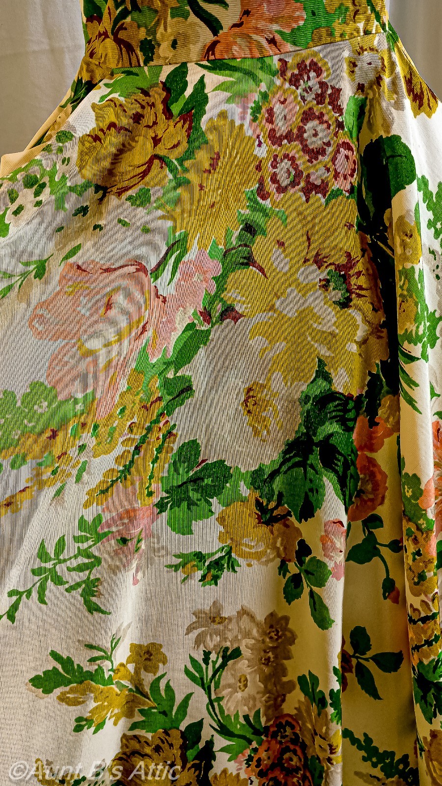 Vintage 50&rsquo;s Reina Cristina Party/Special Occasion Floral Halter Dress Medium
