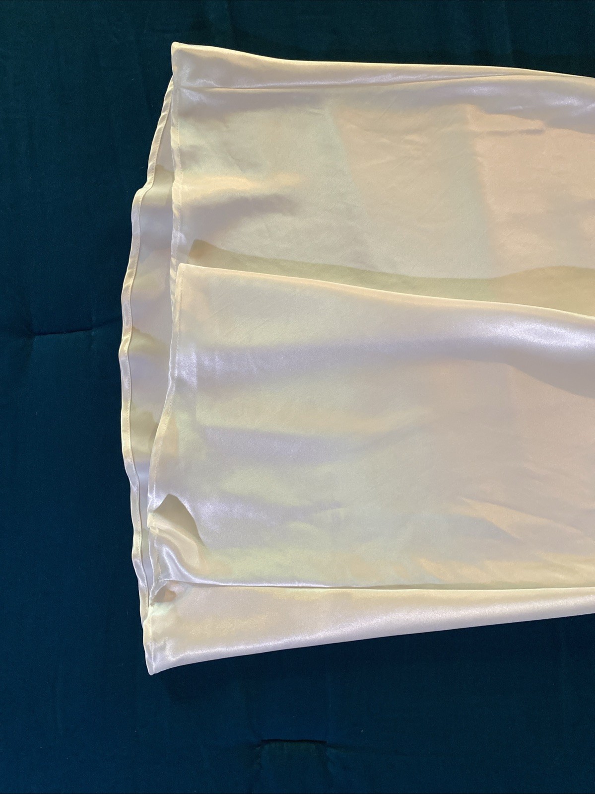 Vintage Val Mode Size S Ivory Polyester Satin With Lace