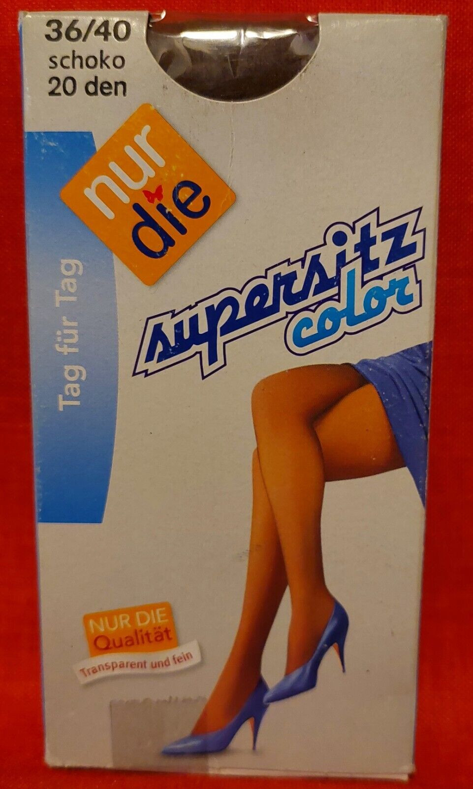 Vintage Pantyhose Super Rare Germany Nur Die Size 36-40 Color Schoko BBROS1