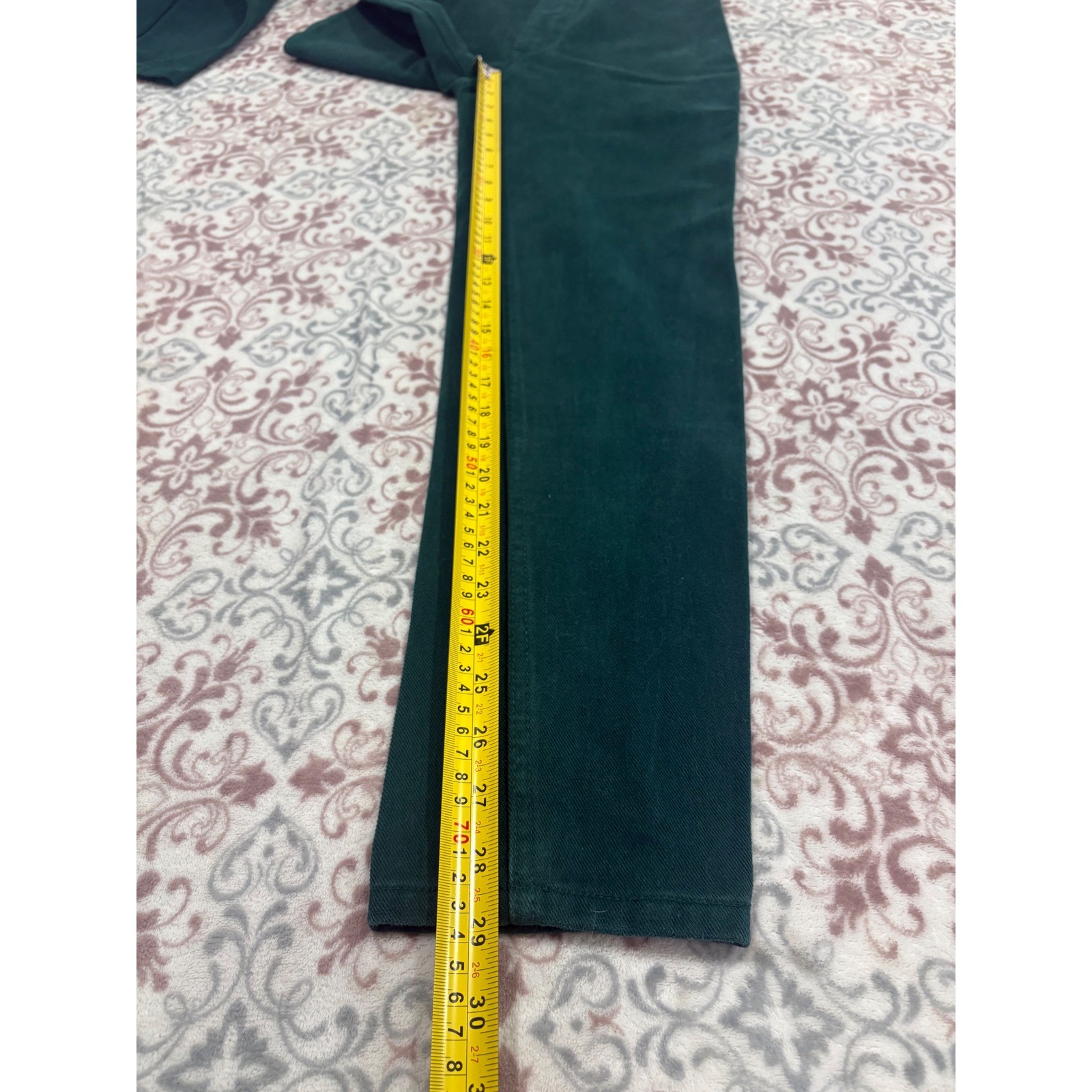 Extra Classic Vintage Forest Green High Waisted Cotton Tapered Pants Size 3