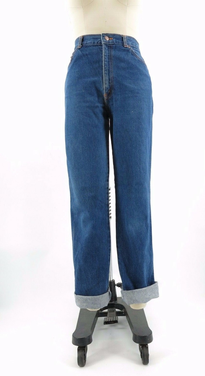 Vtg Chic Dark Wash Blue Denim High Waist 80&rsquo;s Mom Jeans 27.5&Prime; x 32.5&Prime;