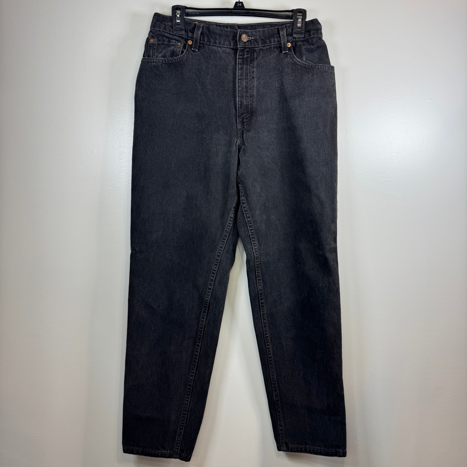 Vintage Levi&rsquo;s Jeans 550 Womens M Black High Rise Tapered 30×29.5 USA Made 90s