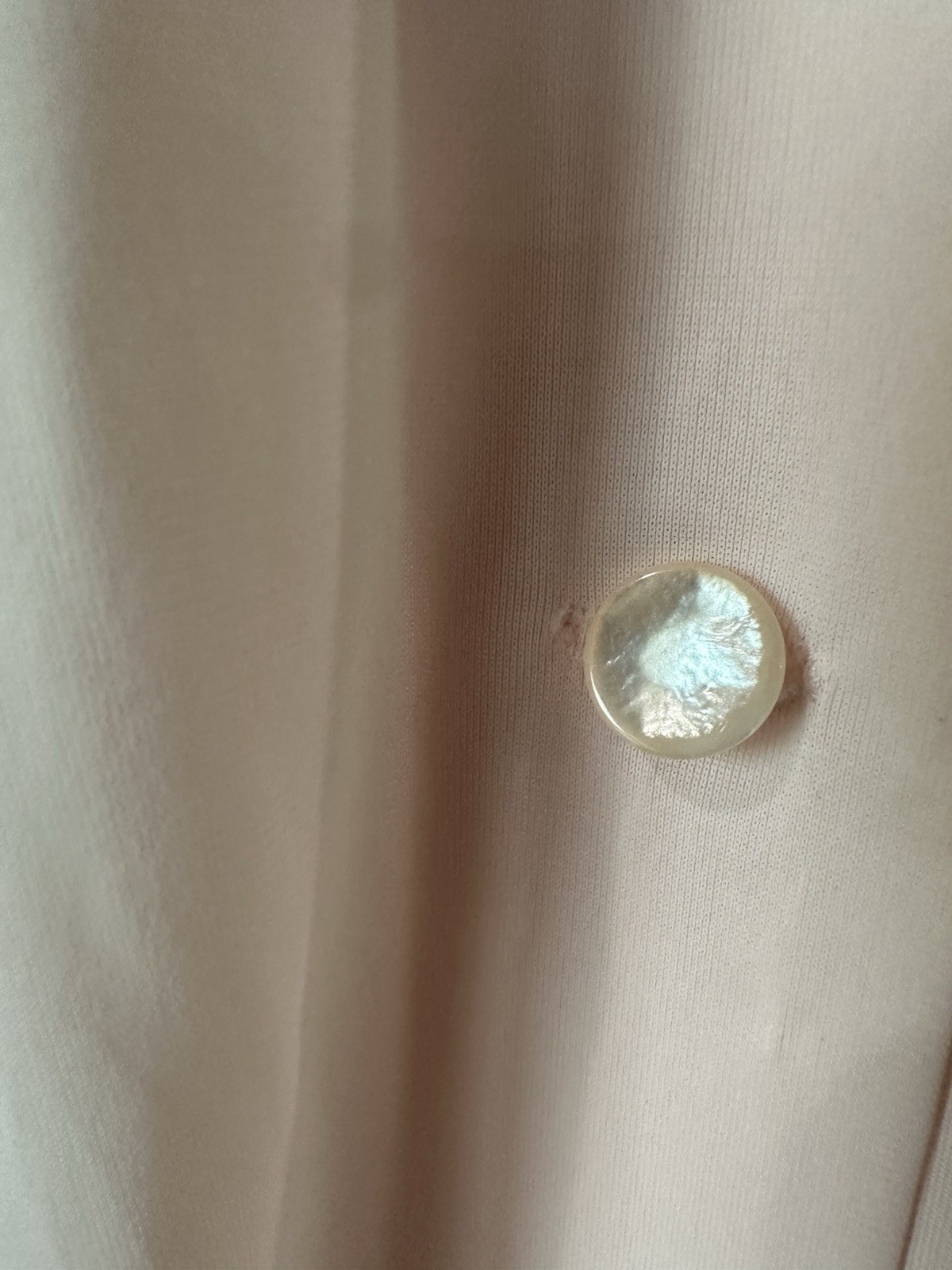 VTG Shadowline Nylon Peignoir Nightgown Robe Small Pink Lace Pearls Romantic MCM