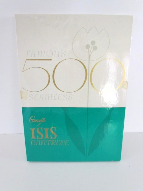 Three Pair Grants ISIS Cantrece Stockings 9.5 Seamless Tan Beige Famous 500 NOS