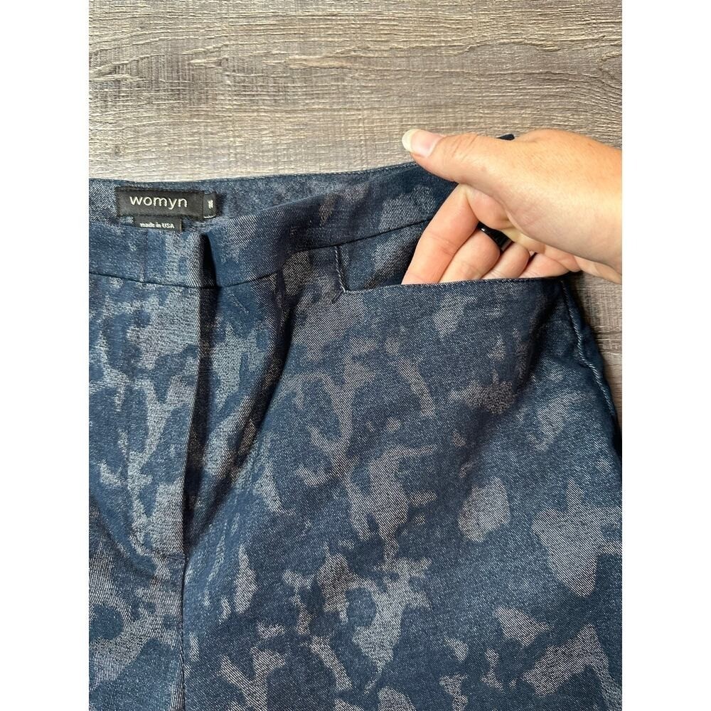 Vintage Womyn Textured Patterned Stretch Denim Pants Size 10 Made in NYC USA