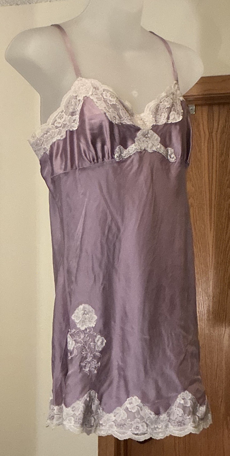 Express Design Studio Bridal Lavender Purple/ivory lace Blouse Camisole Sz M Y2K