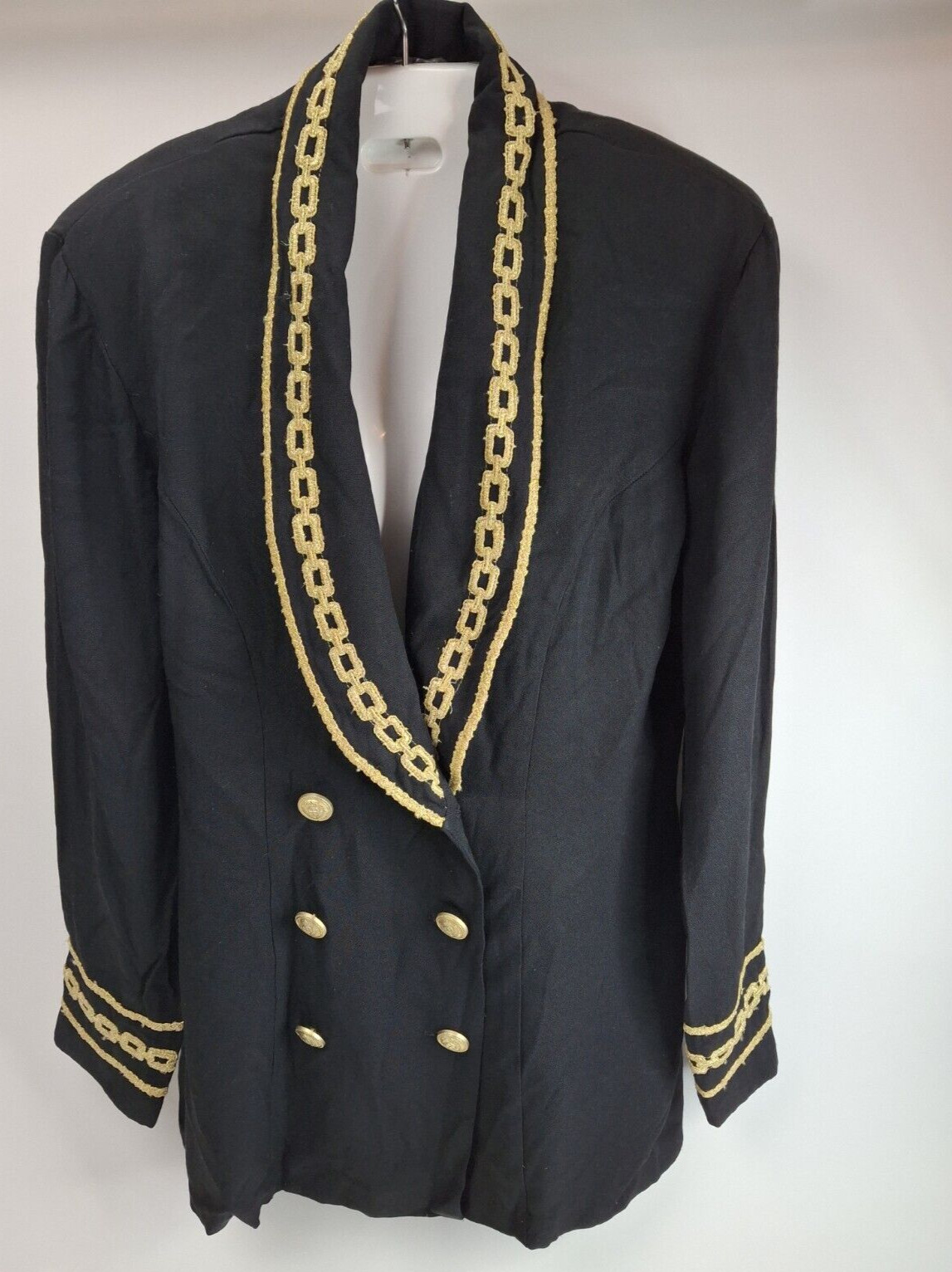 Blazer Jacket Retro Nautical Scarlett Vtg 80&rsquo;s Embroidered 9/10 Crest buttons
