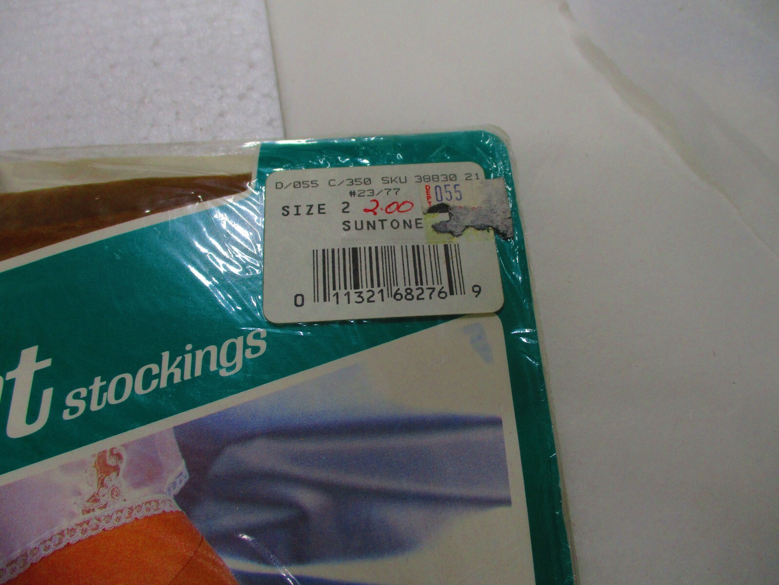 1PR VINTAGE PRIMROSE RT SUPPORT SHEER NYLON STOCKINGS SZ 9 1/2-10 MED BEIGE