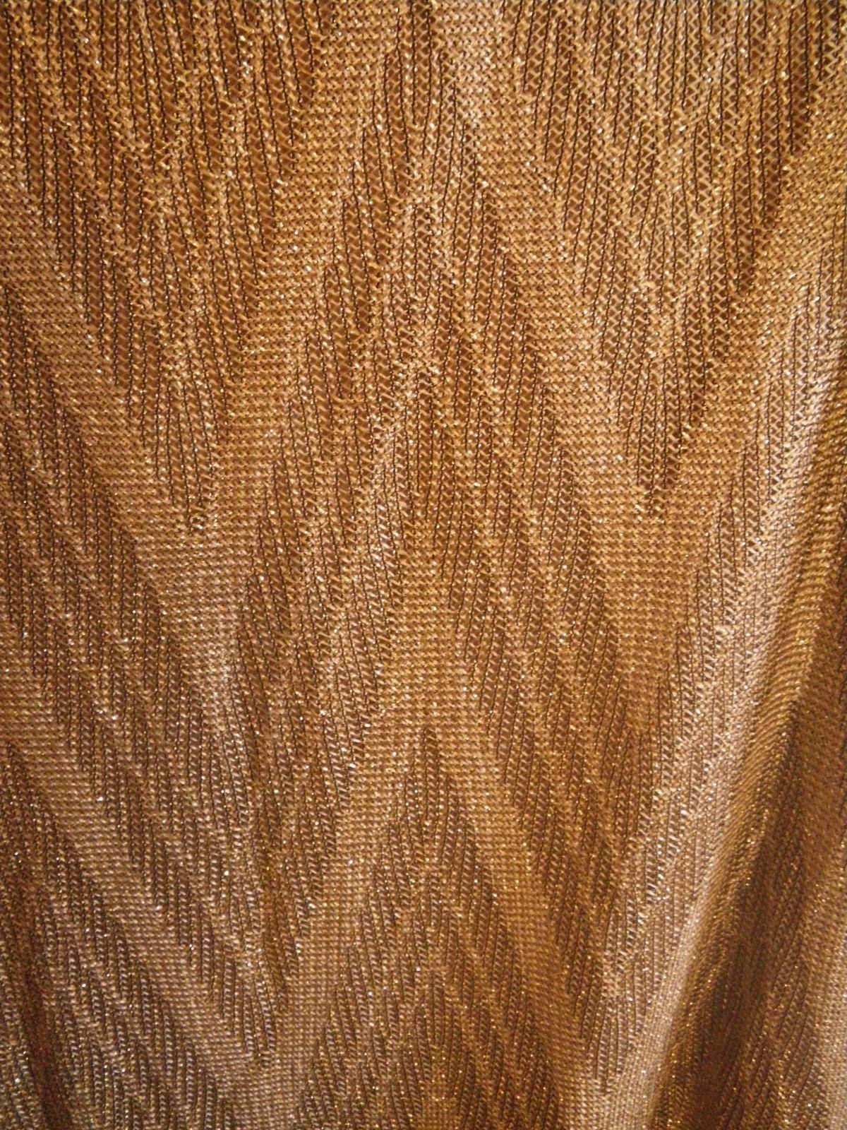 1920s Style Sleeveless Morningside Gold Knit Mesh Flapper Dress Fringe Size 12