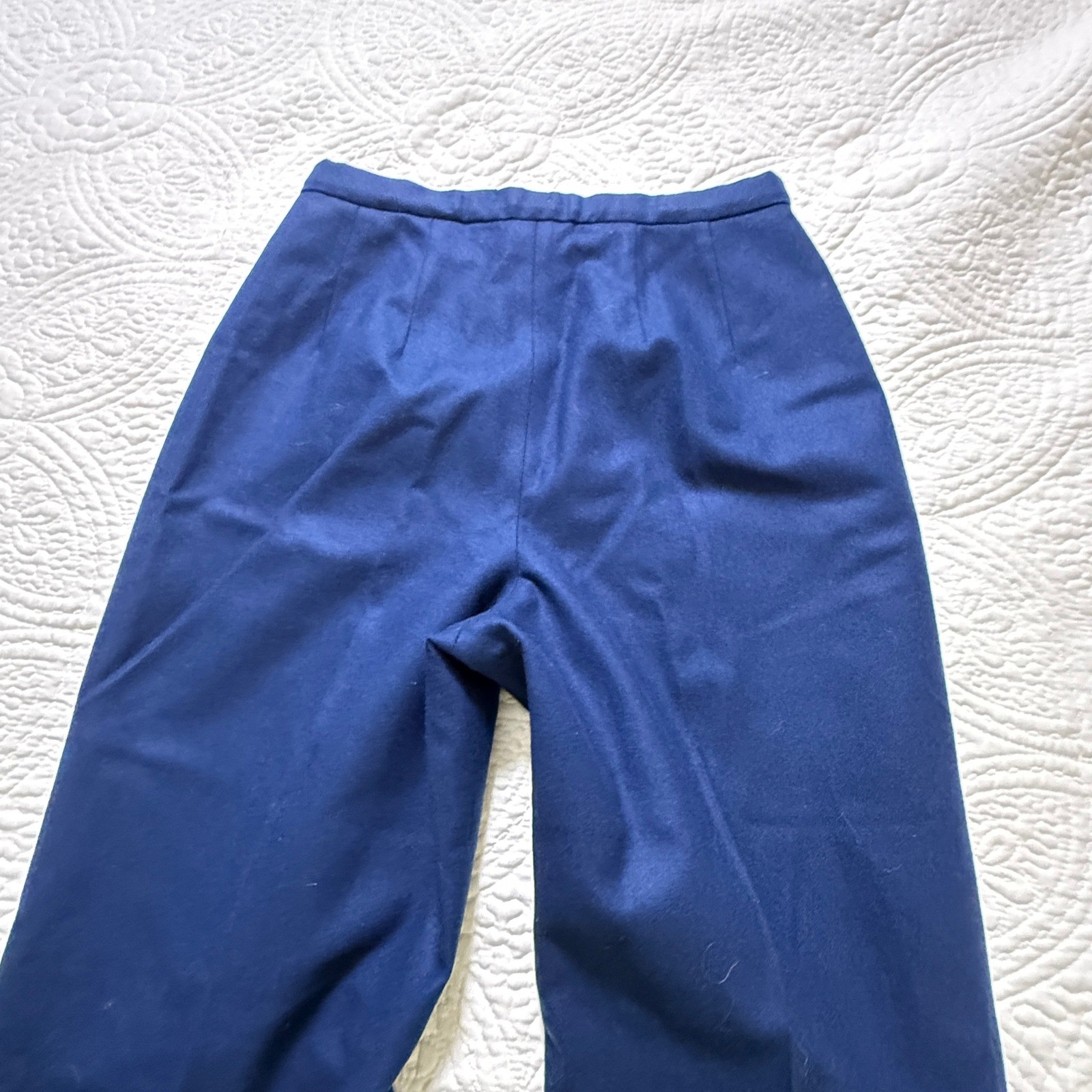 Pendleton Wool Trousers Womens 10 Blue Vintage Lined High Rise Straight Leg USA