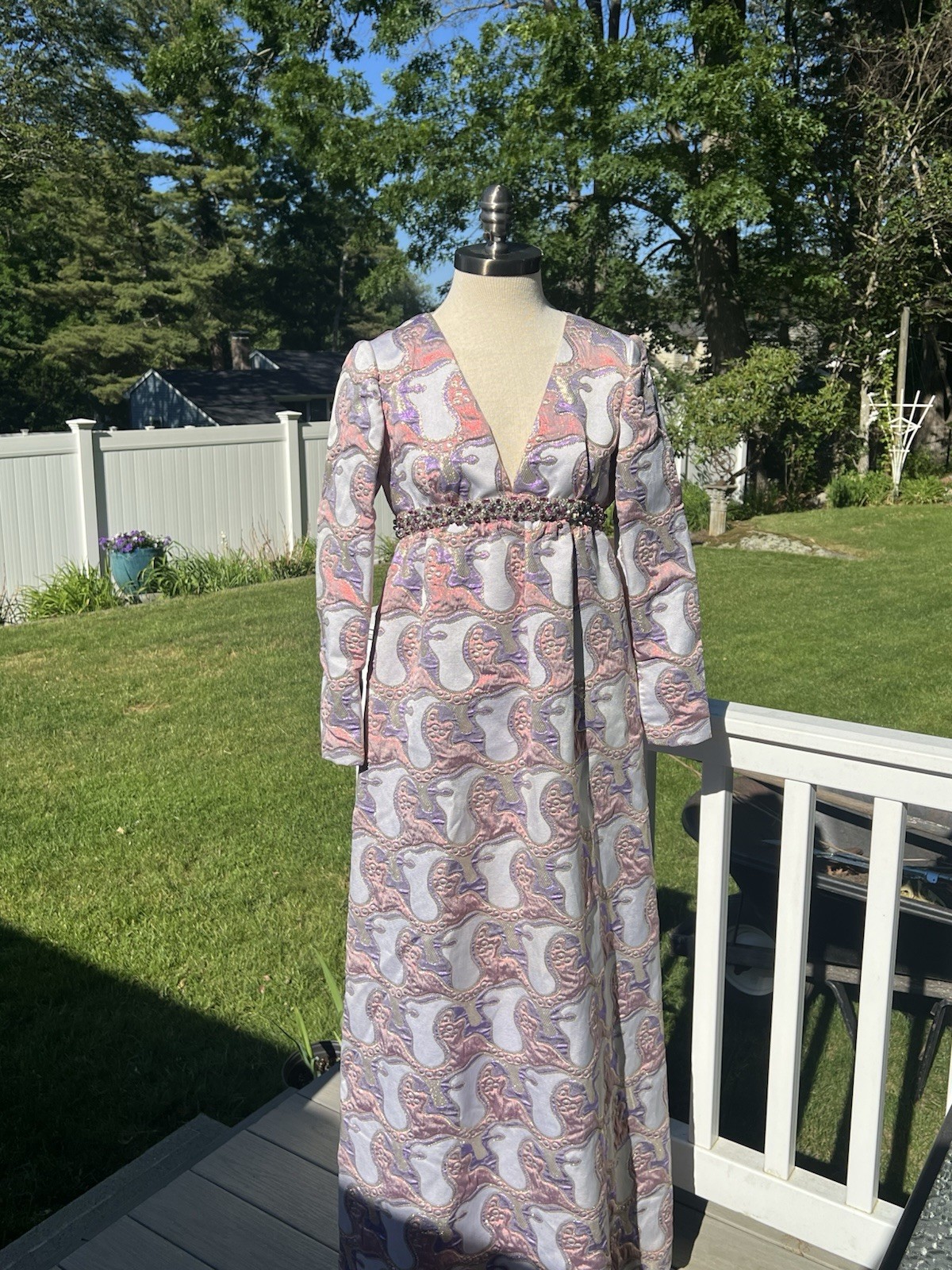 Vintage 1960&rsquo;s Chester Weinberg Lurex Gown as Seen In Vogue 1969