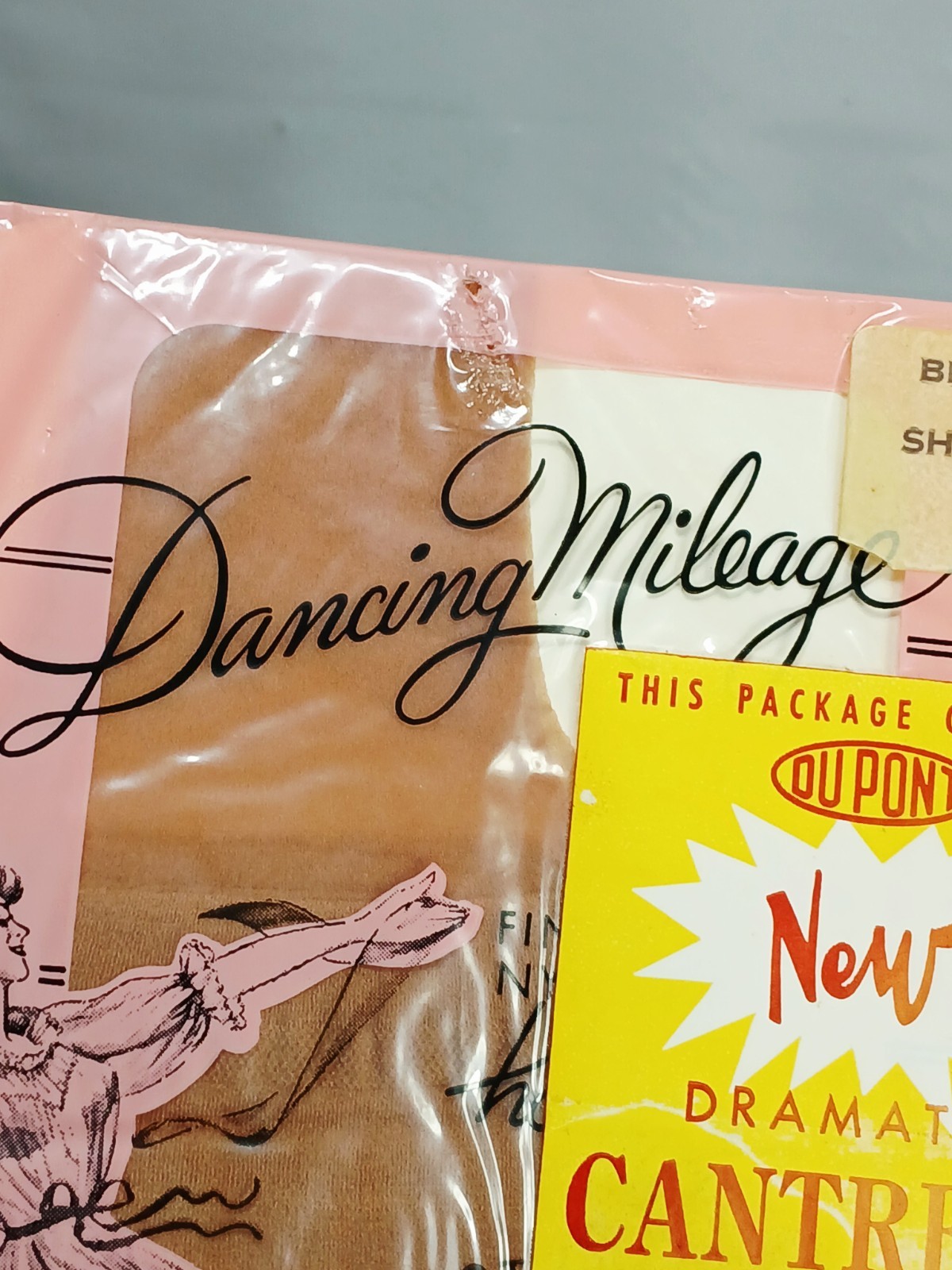 Vtg 50&rsquo;s Cantrece Stockings = Lot of 2 Pairs = Beige/Short 8.5-9 size = NOS