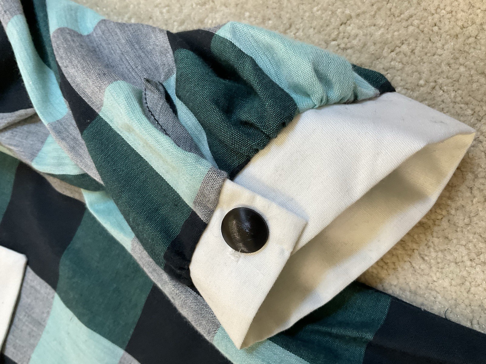 Vintage 80s Picture Me Collar School Girl Kawaii Prairie Renaissance Plaid Shirt