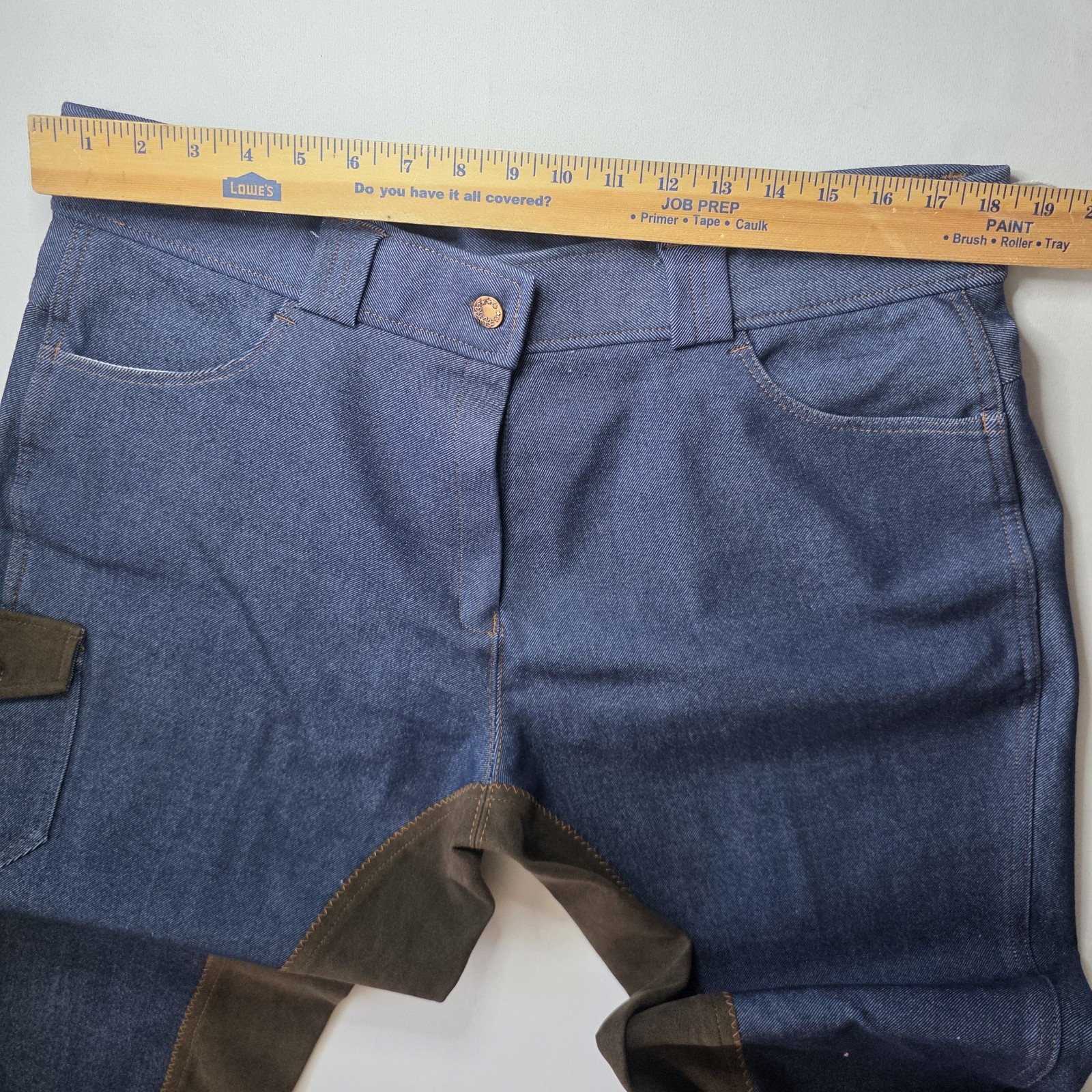 Trail Rider Jeans With Full Suede Panel Seat Flare Size 40 AB 4-1004