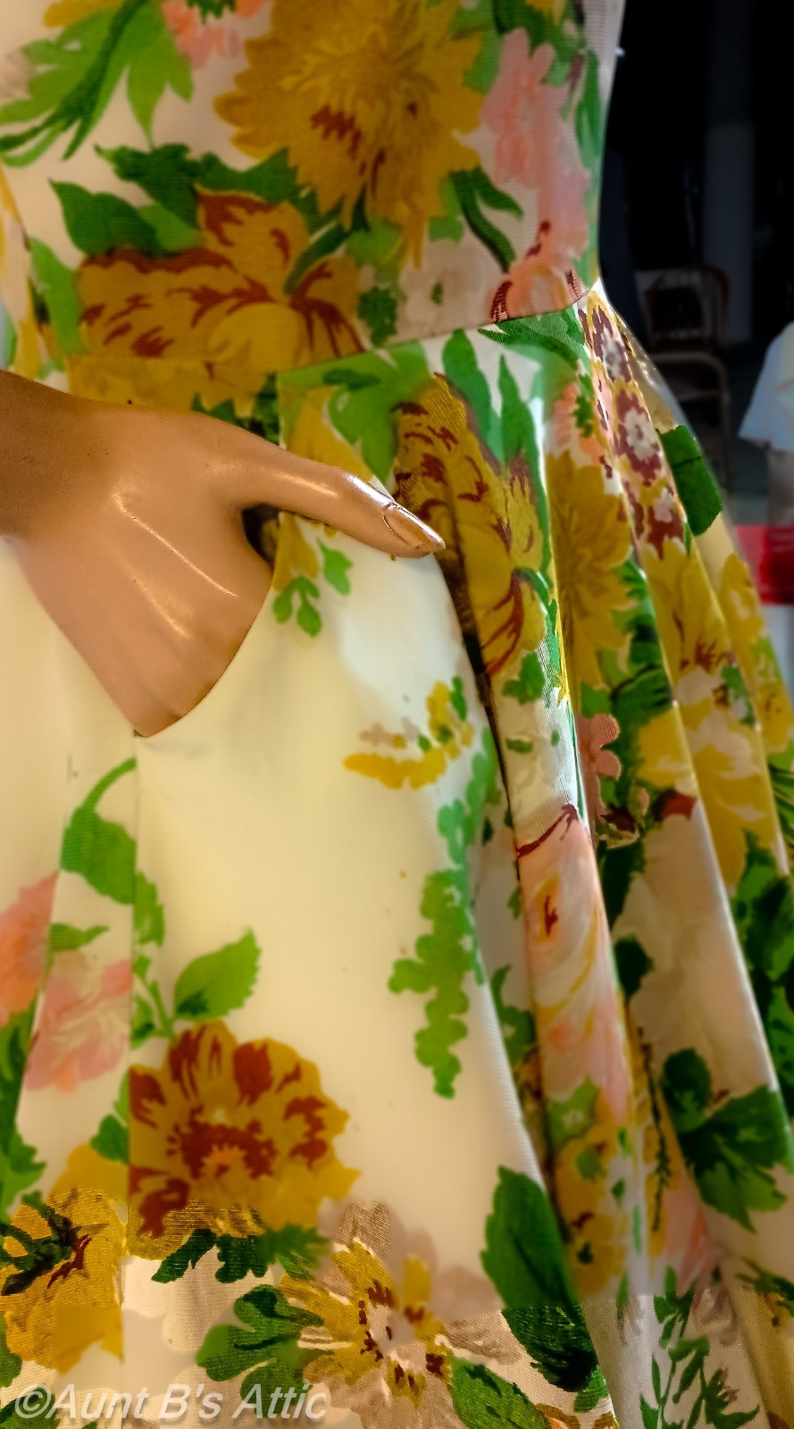 Vintage 50&rsquo;s Reina Cristina Party/Special Occasion Floral Halter Dress Medium