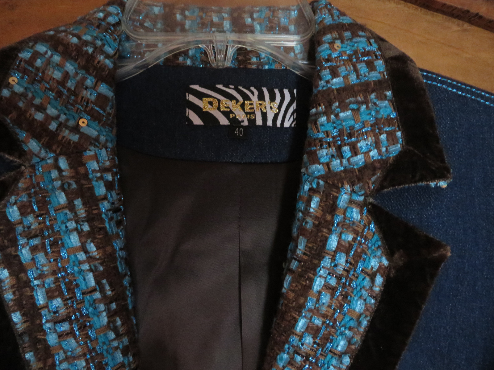 NWT Deker&rsquo;s Paris Couture Jean Jacket Gorgeous!!! size 40 EU