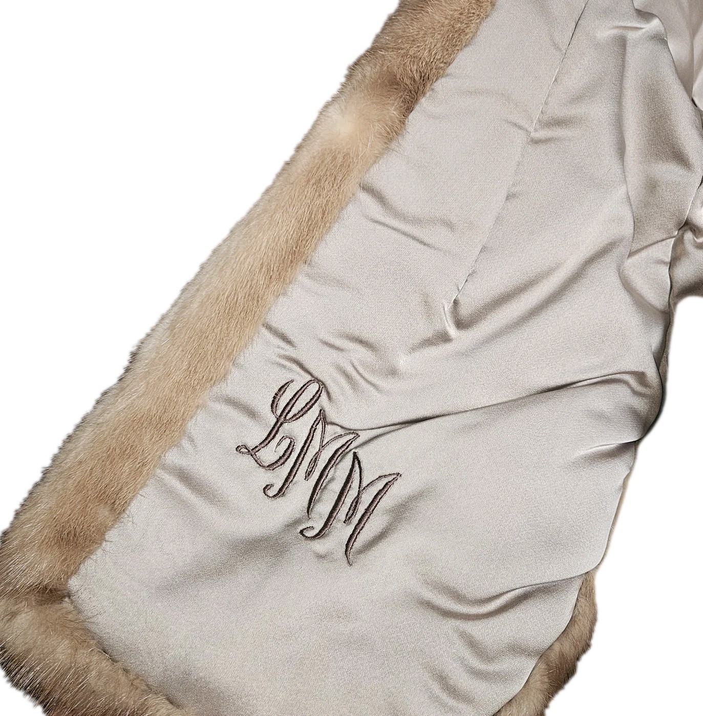 Mink Genuine Fur Vintage Immaculate Condition Stroll Brown Pockets Collar Button