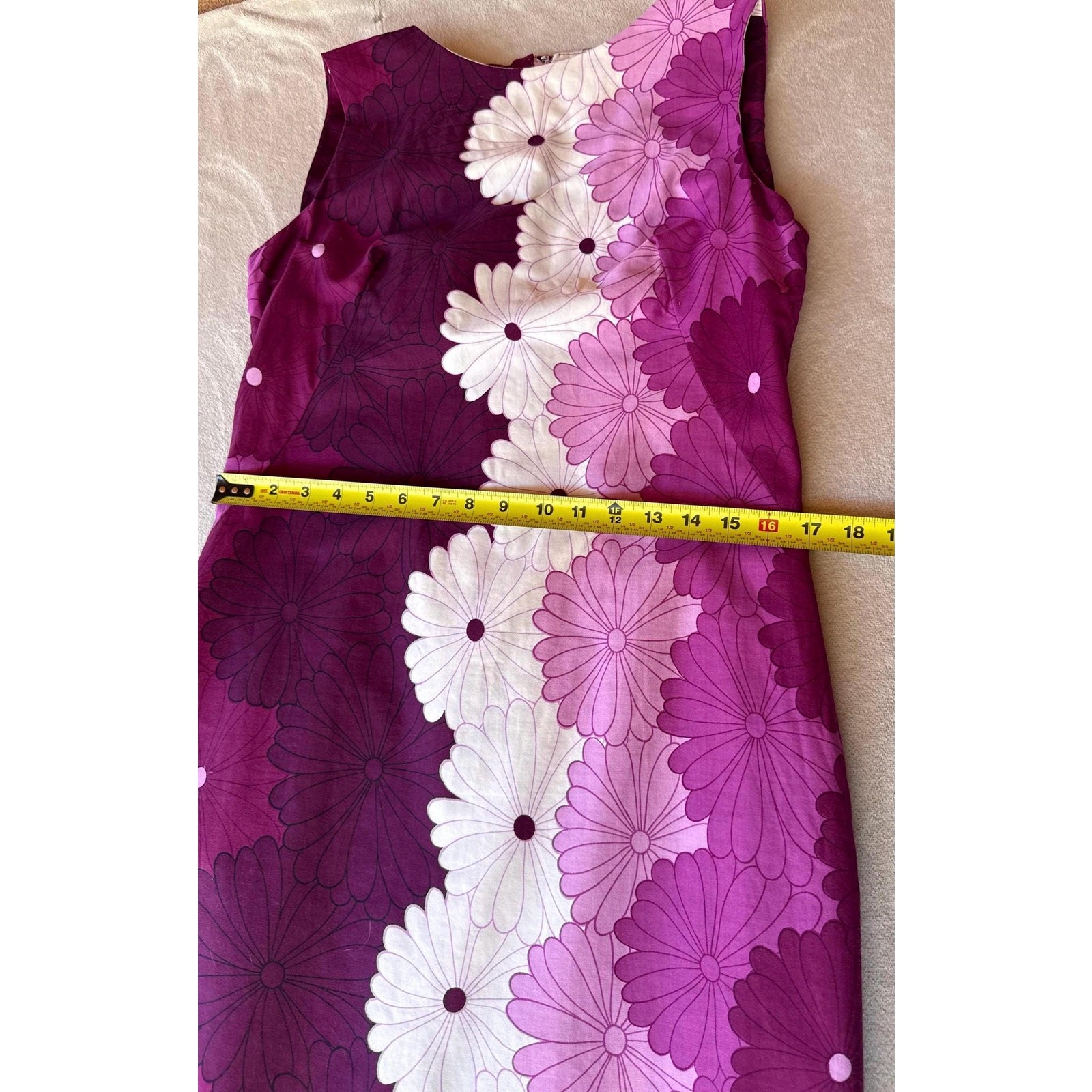 Vintage 1960s–70s Lauhala Hawaiian Maxi Dress Made in Hawaii Purple Floral Mod
