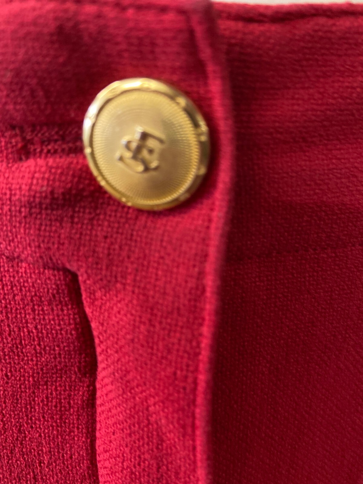 Designer 90s Escada Red Pants | Vintage Women&rsquo;s Cotton Trousers | Size EU 42