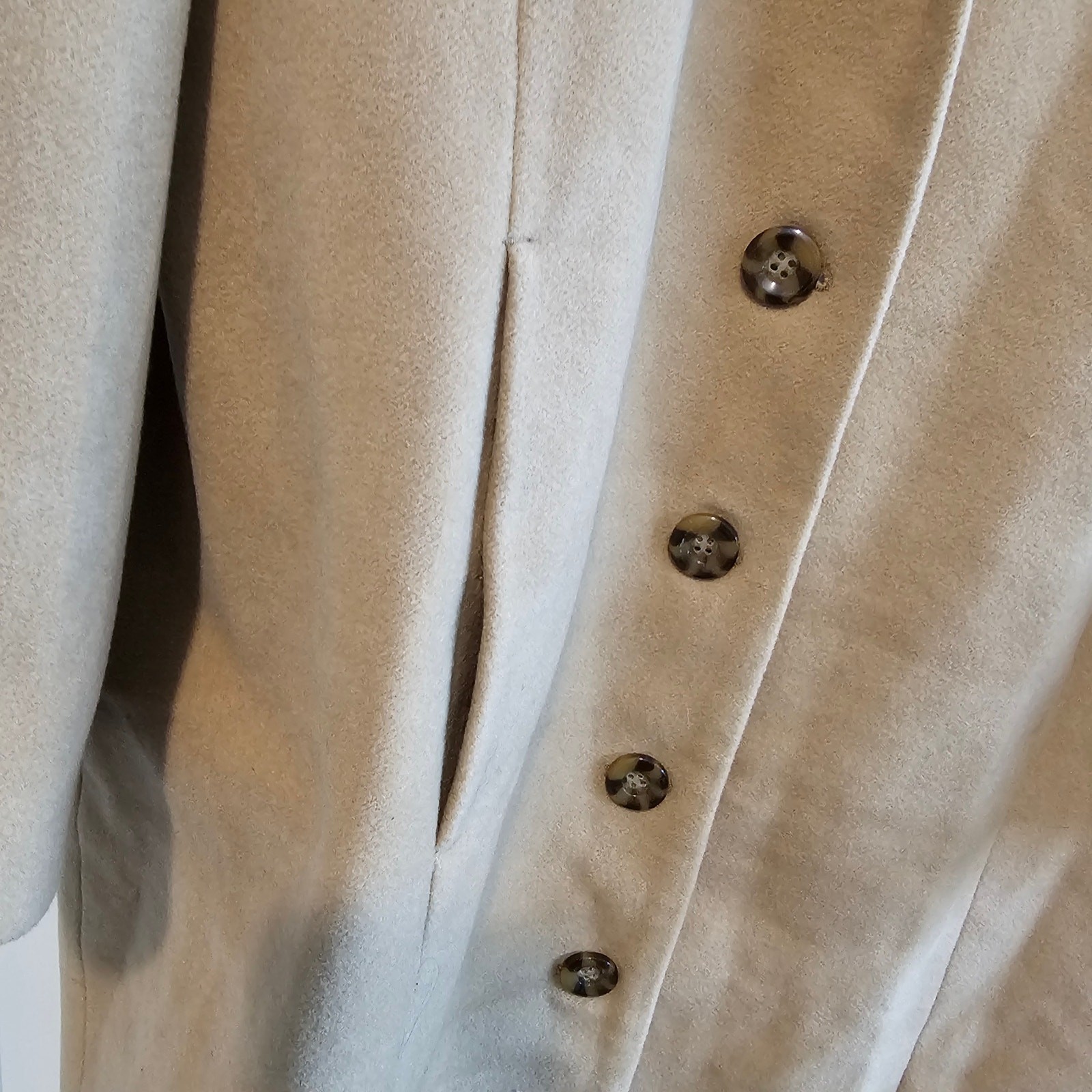Chadwicks Wool Coat Womens Size 22W Preppy Mod Lined Pleated Academia Neutral