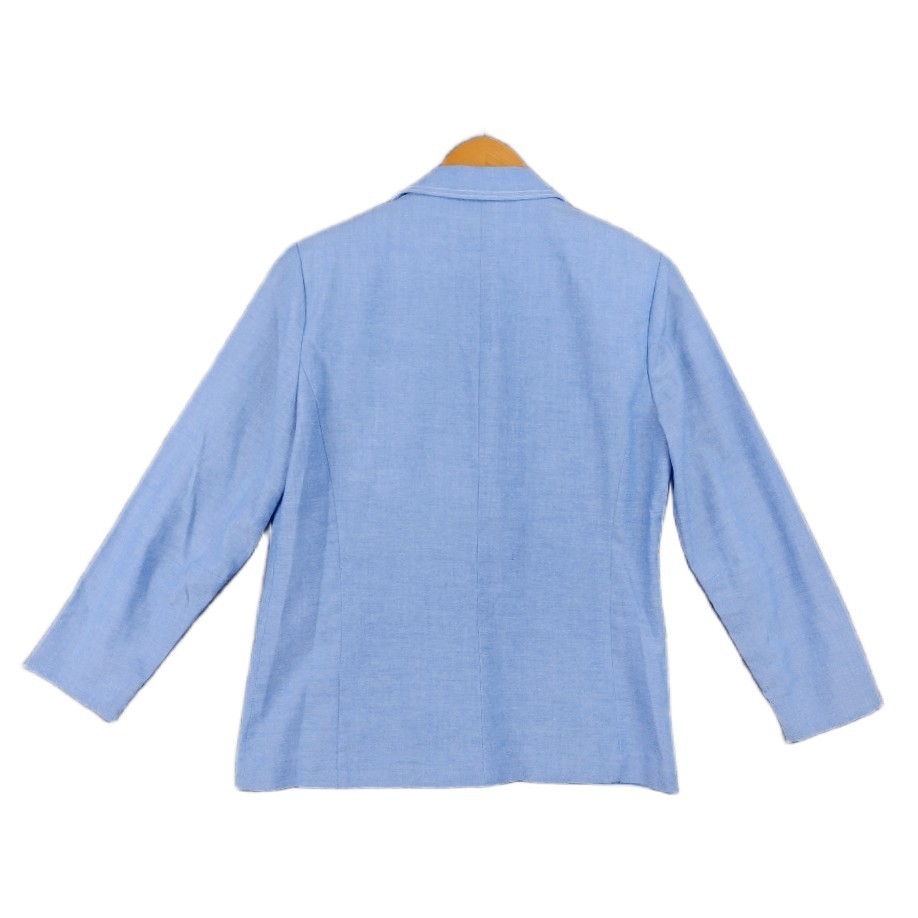 VTG RRRRuss Russ Togs Lightweight Cotton Blend Blue Blazer Skirt 2 Piece Set S