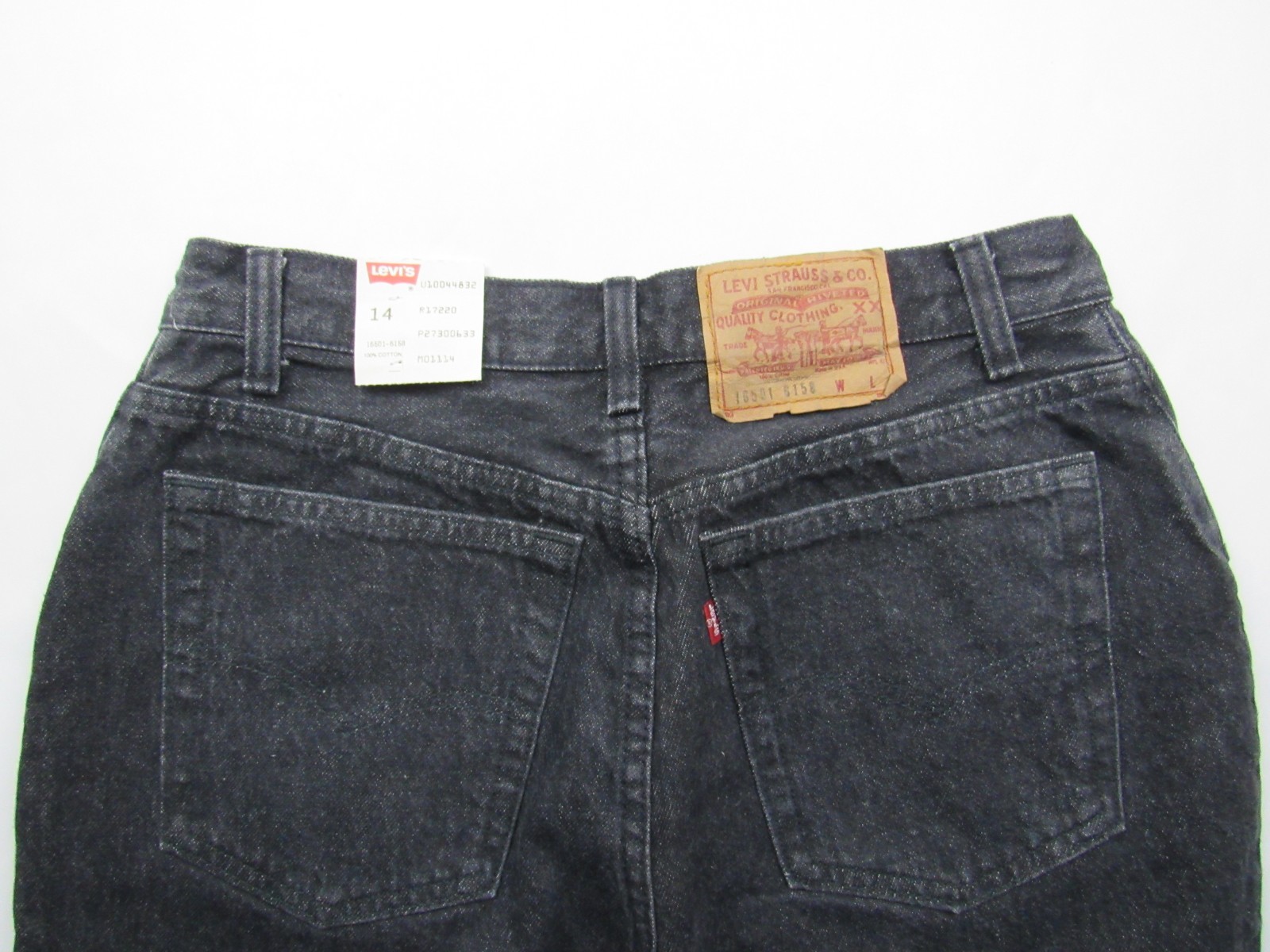 Vtg NOS NWT 80s Women&rsquo;s Levi&rsquo;s 16 501 USA Made Mom Jeans 14 / 29.5 x 29.25 Black