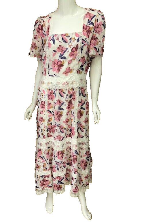 NWT Saint Germain Women&rsquo;s Long Floral Bohemian Dress, Size L