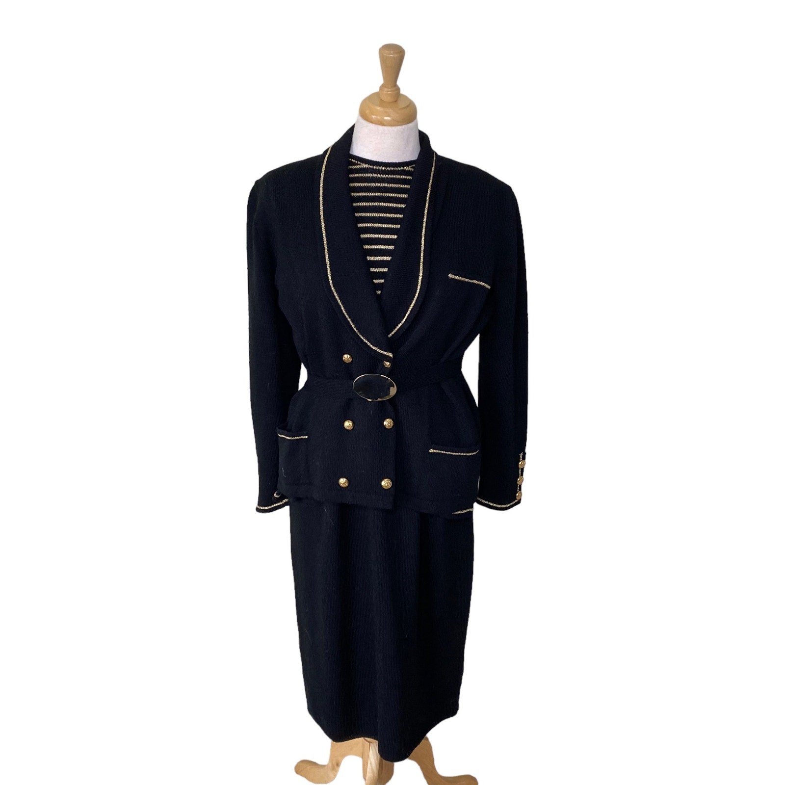 DON SAYRES for Welmore Vintage 80s Wool Dress Blazer Suit Set Size 10 NWT