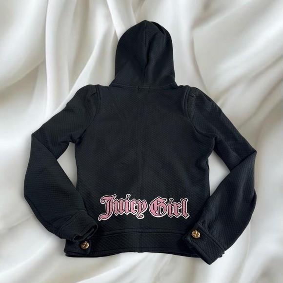 Juicy Couture tramp stamp logo zip up jacket y2k vintage mcbling