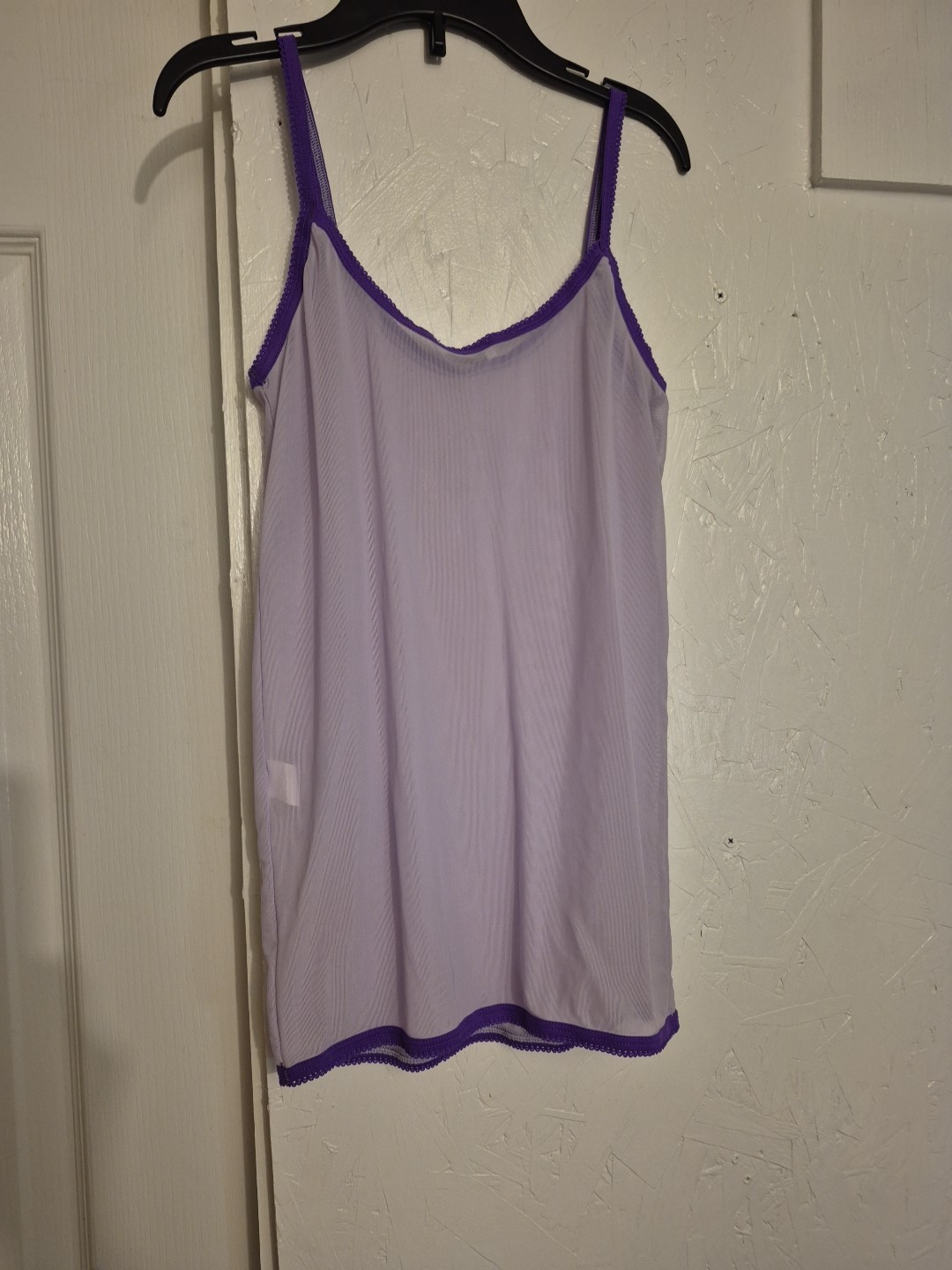 Y2k Vtg PLAYBOY INTIMATES Sheer Lavender/Purple Camisole Sz M RHINESTONE bunny