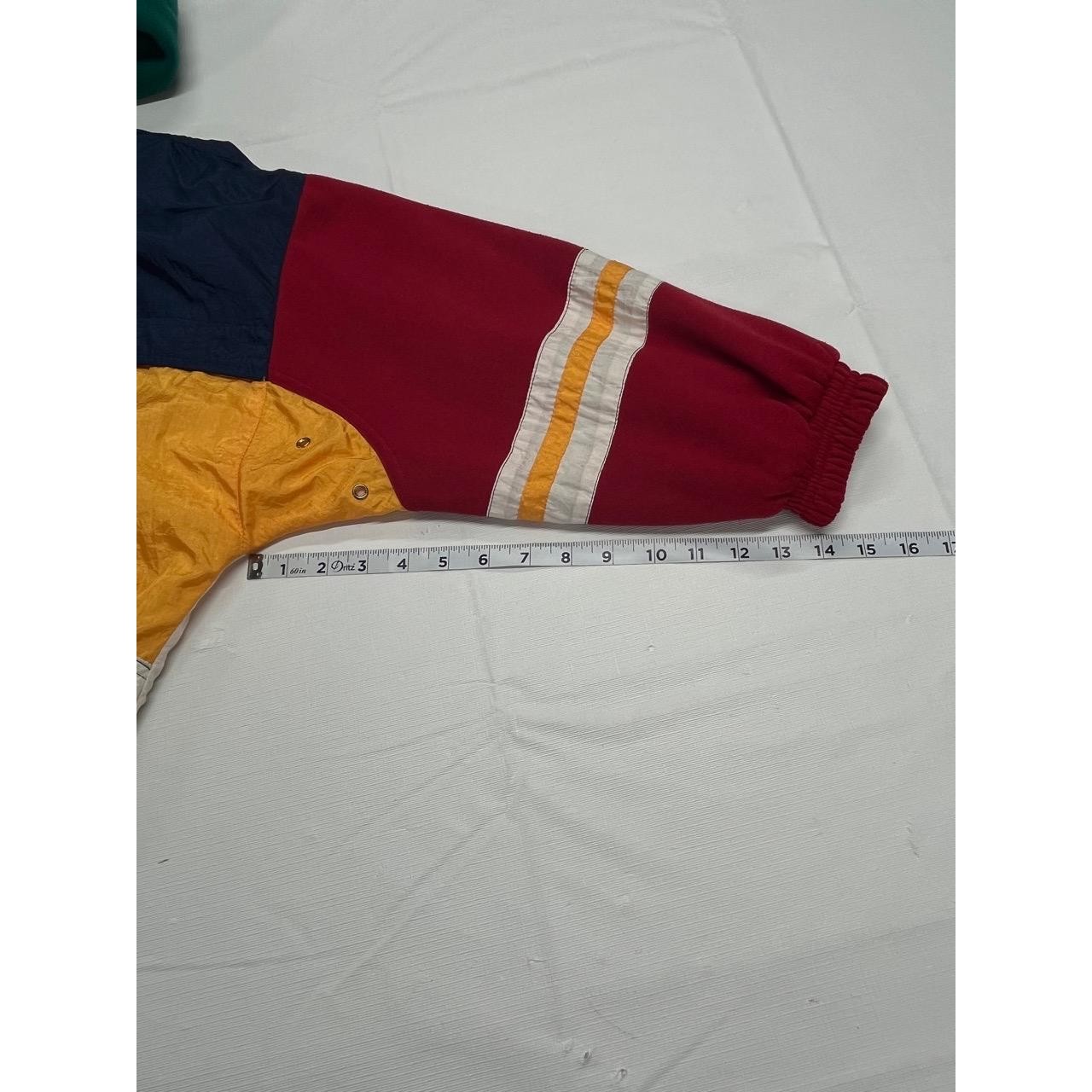 Vintage Petite Sophisticate Multicolor Womens Golf Crest Hooded Windbreaker P/P
