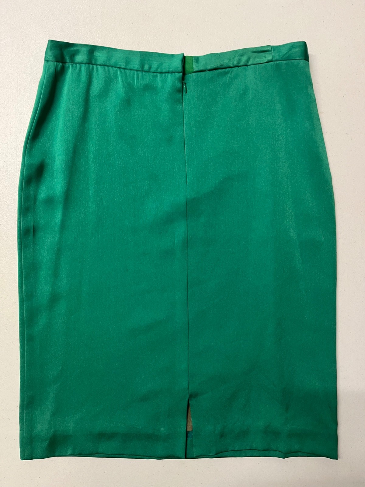 Vintage 80s Dynasty green 2PC Peplum Skirt Set by Rina di Montella Size 8