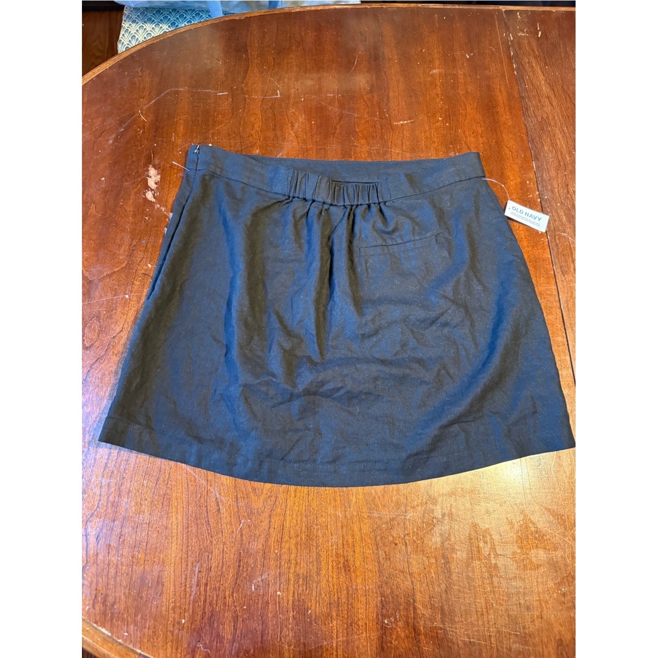 Old Navy Black Mini Skirt Linen Blend – Classic A-Line