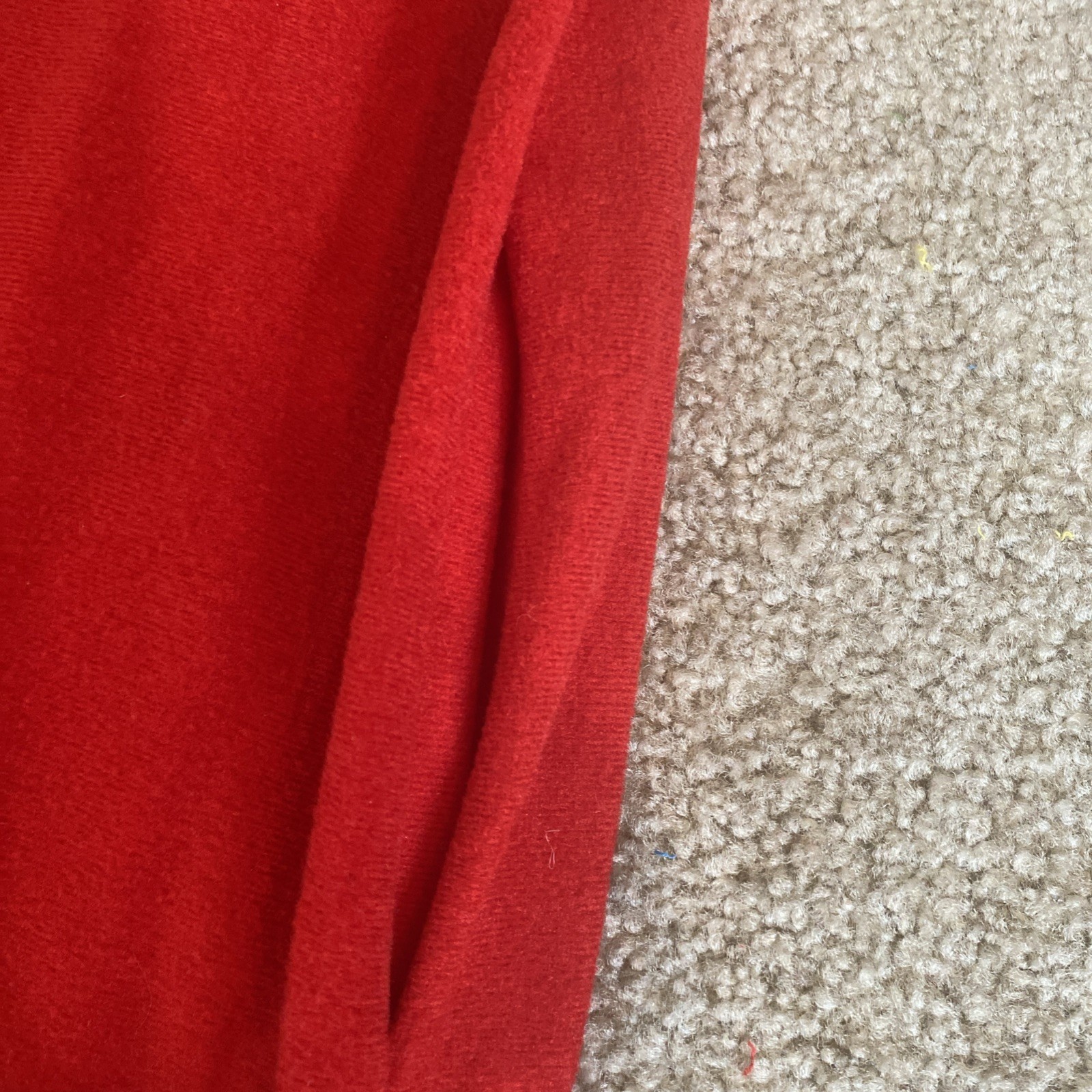 Vintage Texsheen Long Sleeve Maxi Red Dressing Gown Button Robe Small