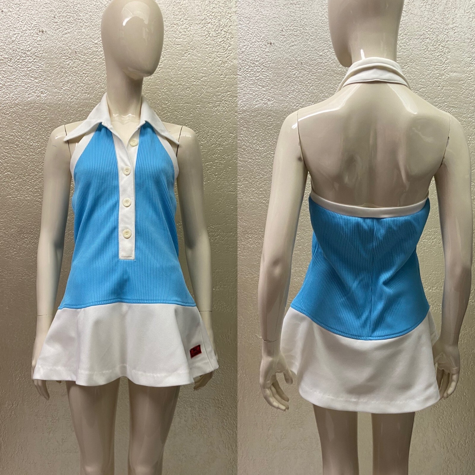 VTG Ladies 1970&rsquo;s OLEG CASSINI MUNSINGWEAR Tennis Dress Halter Sportswear