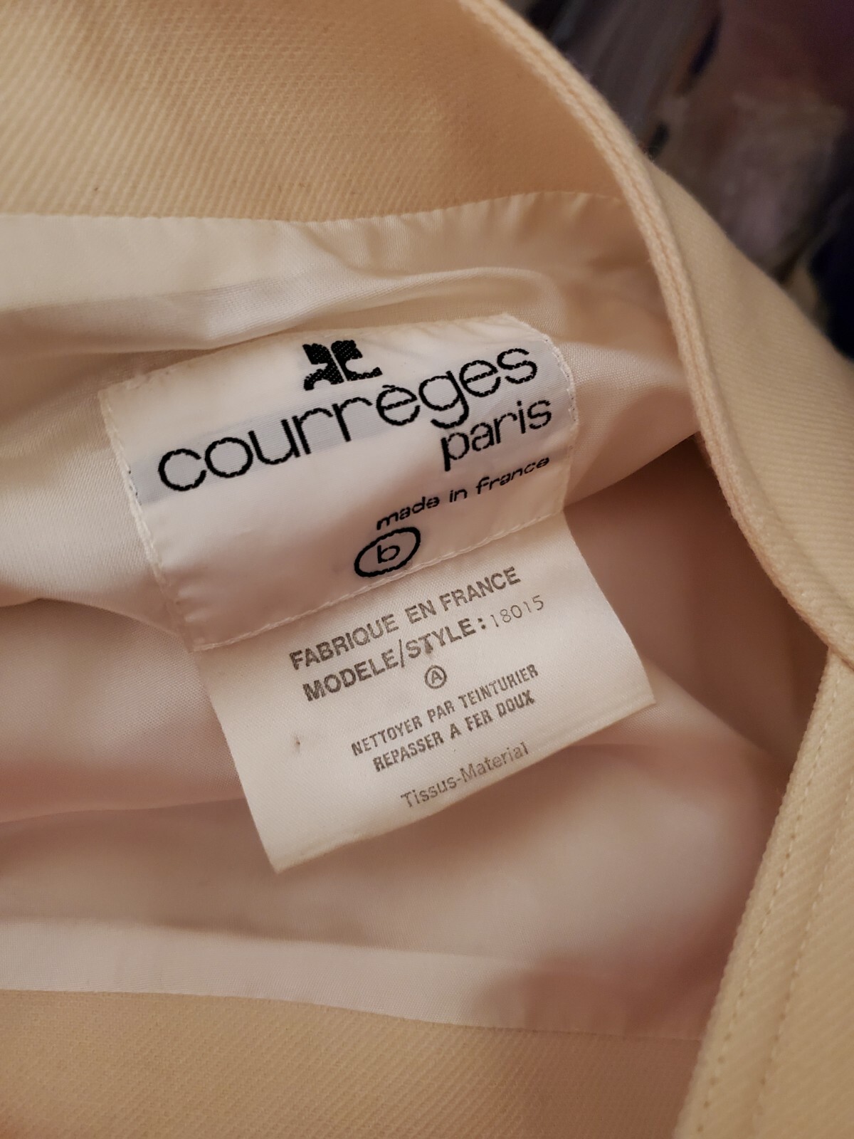 COURREGES c.1970&rsquo;s Hyperbole Wool Beige Sleeveless A-Line Jumper Dress