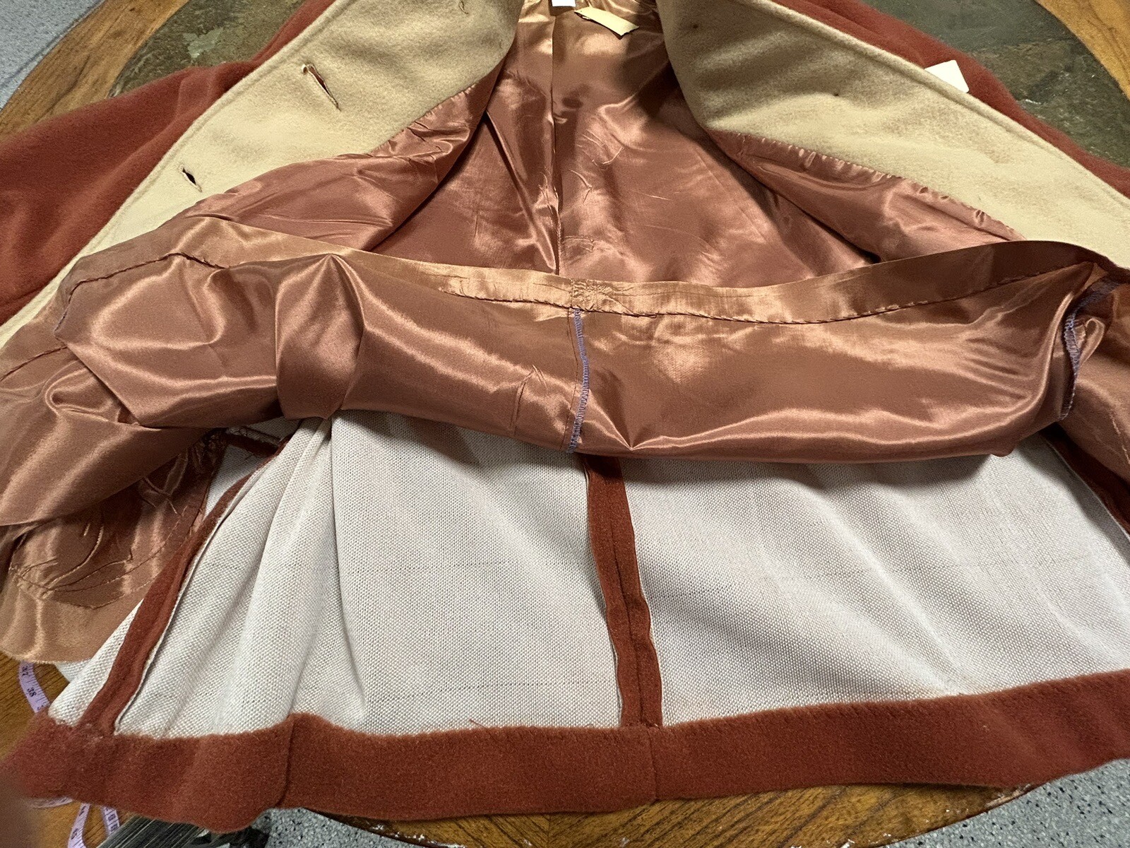 NOS VTG 1980s Orange Fleece Shell Lined Coat Sz 20.5 Cute + Cozy California