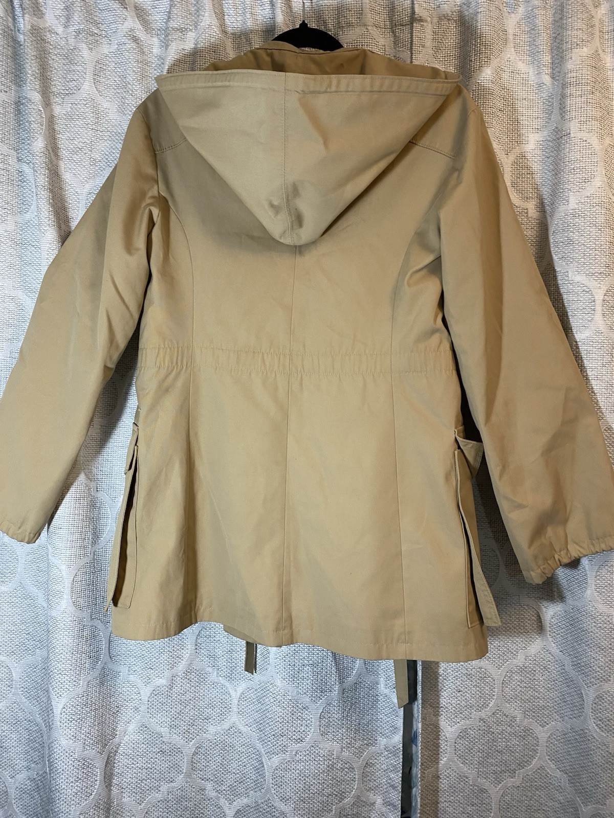 Vintage Eitenne Aigner All Weather Rain Coat With Oversize Hood & Drawstring