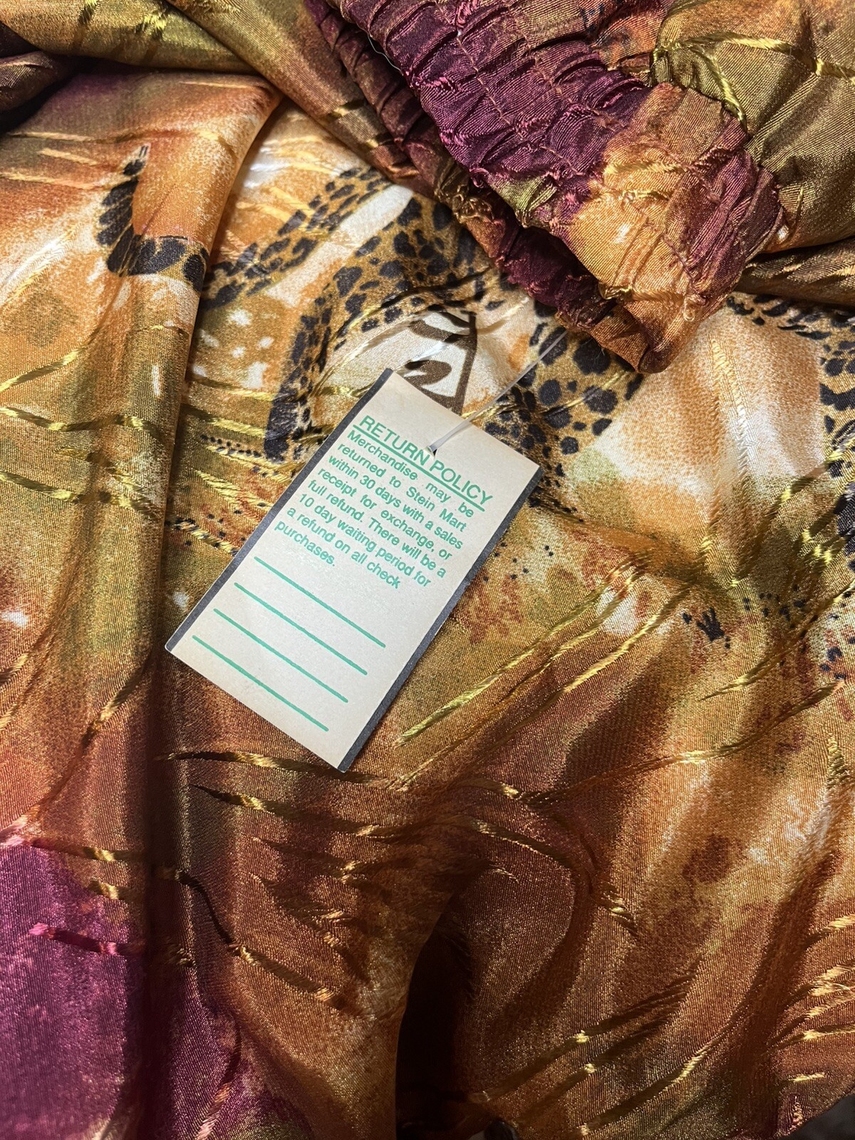 Vintage Kaktus Leopard Print Jungle Jumper 30” Mom Pants Full Zip Jacket Large