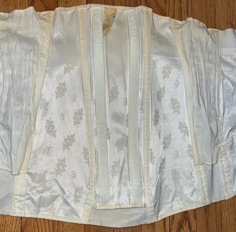Vintage CAMP Corset~Support Girdle 9479~Union Made~Cream Brocade~sz 38